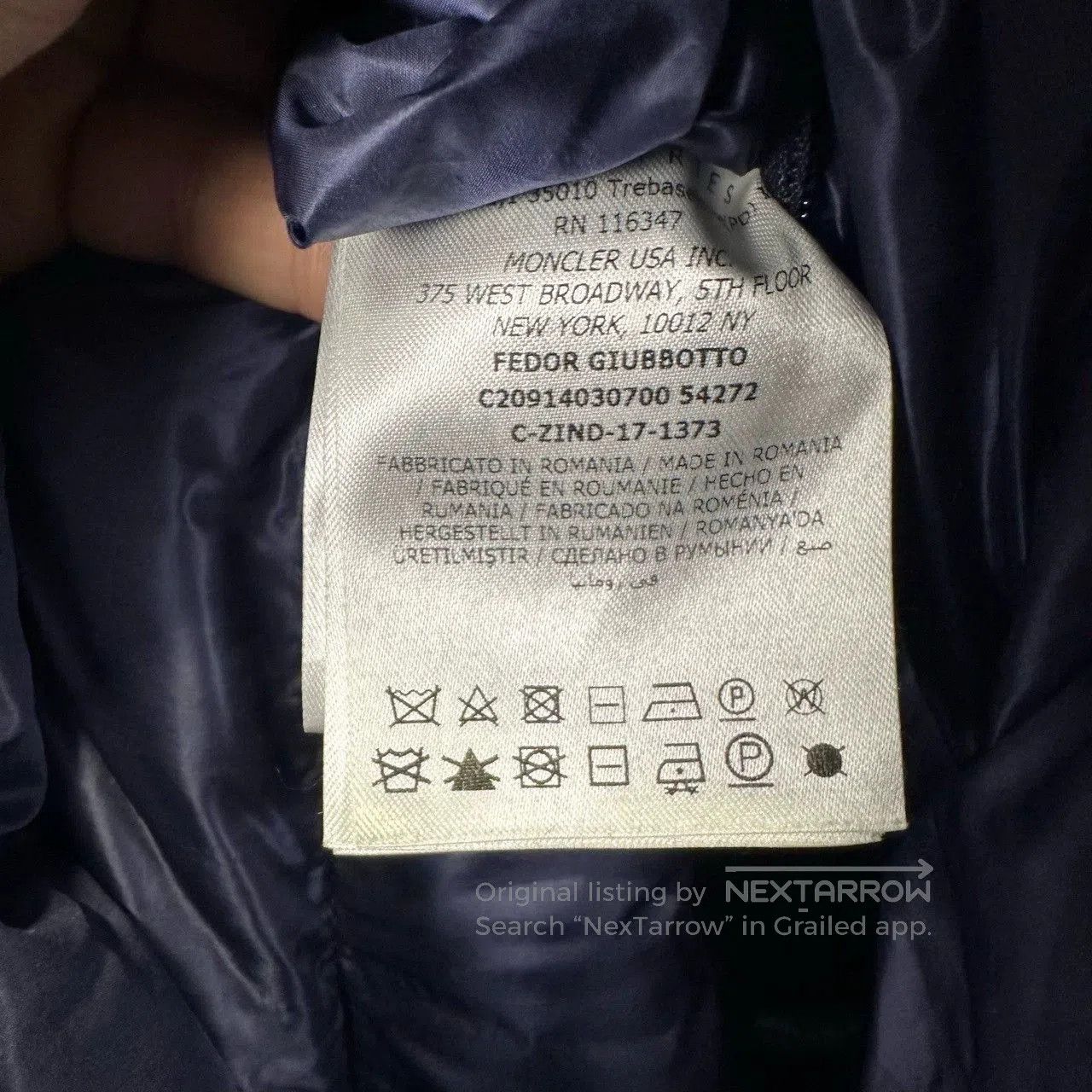 moncler classic wool down jacket size 2.