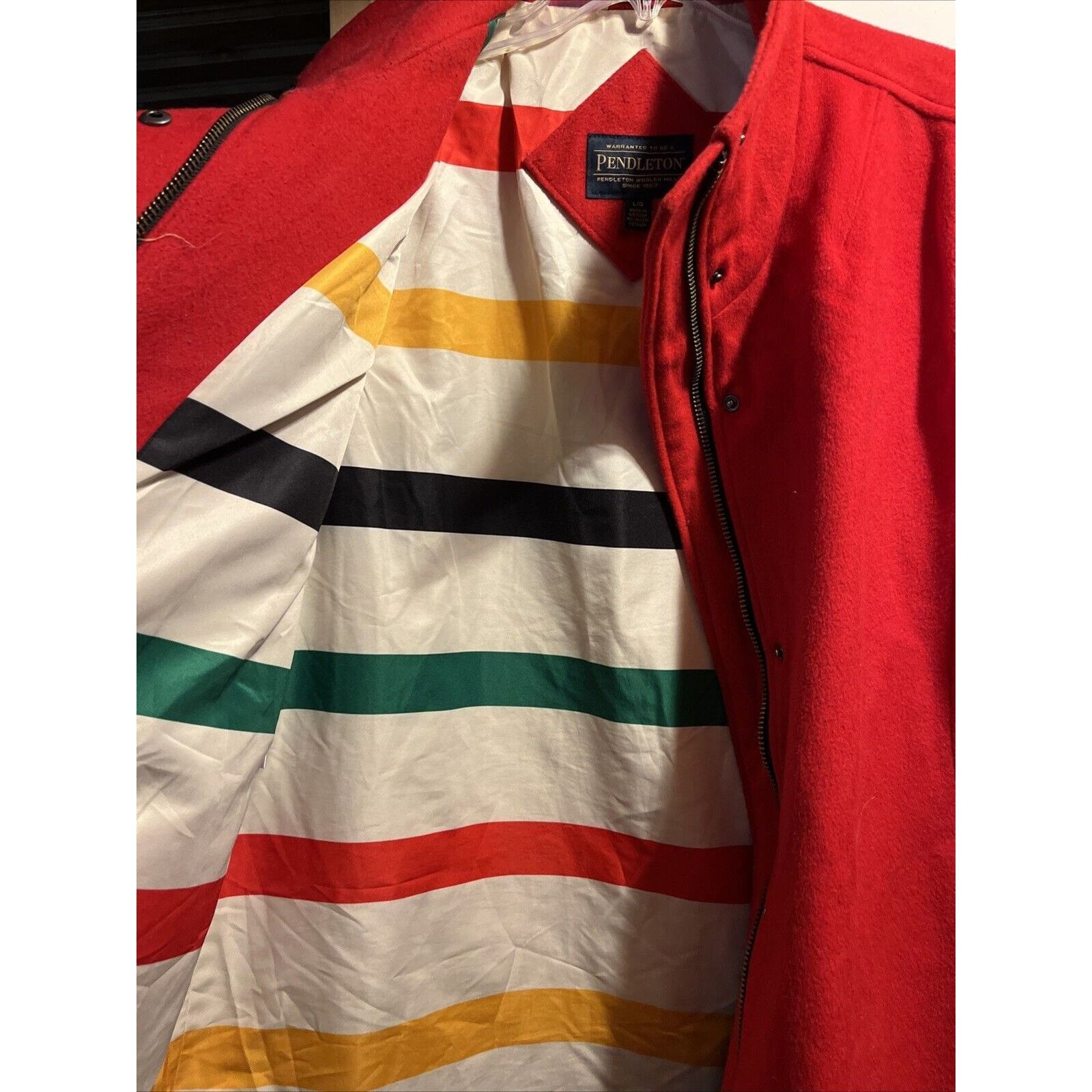 Pendleton Pendleton Cascade Coat Womens L Red Wool Blend Long Sleeve Size L / US 10 / IT 46 - 4 Thumbnail