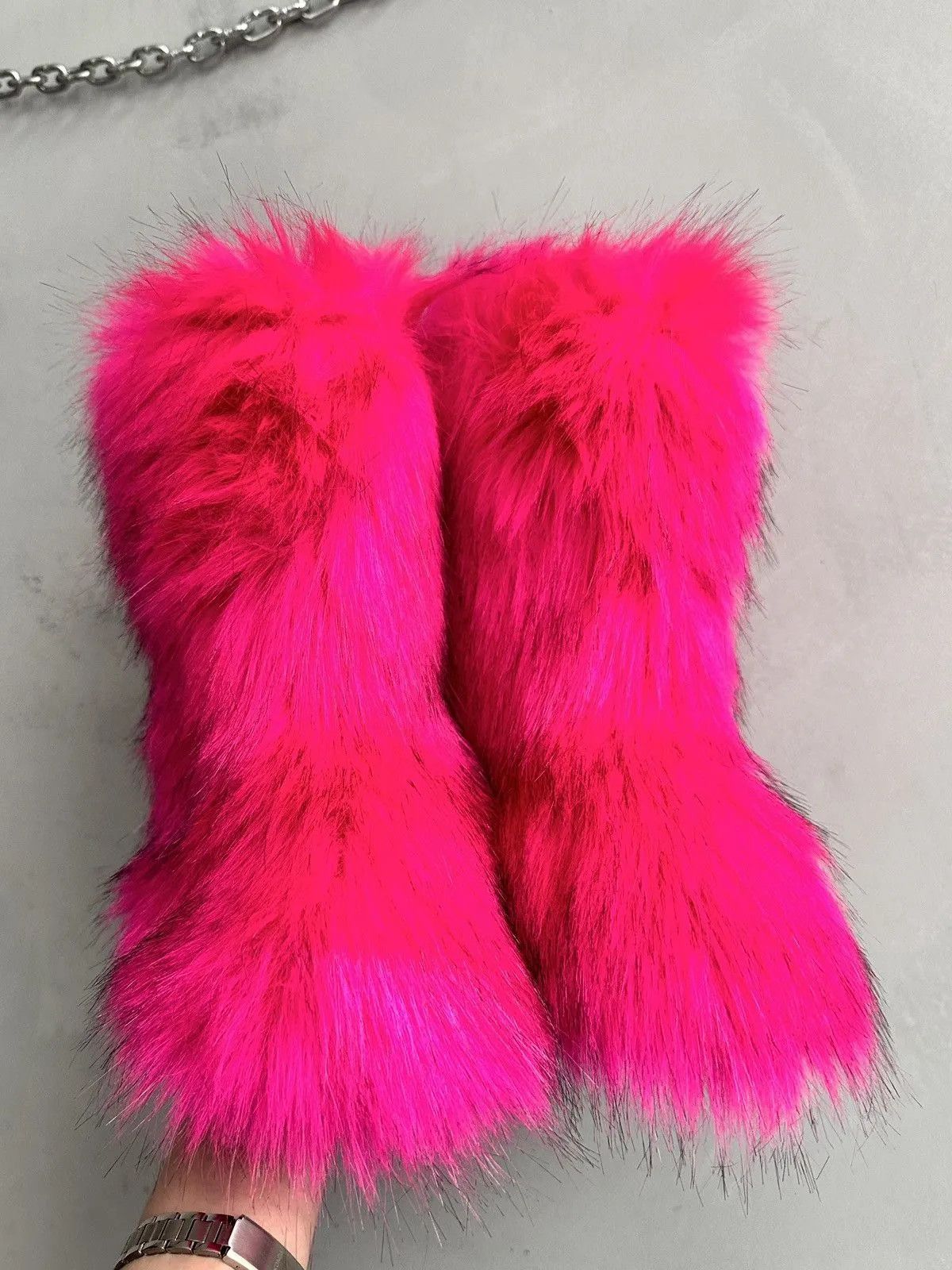 If Six Was Nine Wow😻IFSIXWASNINE VINTAGE FUR FAUX BOOTS MOON BOOTS JAPAN Size US 6 / IT 36 - 2 Thumbnail