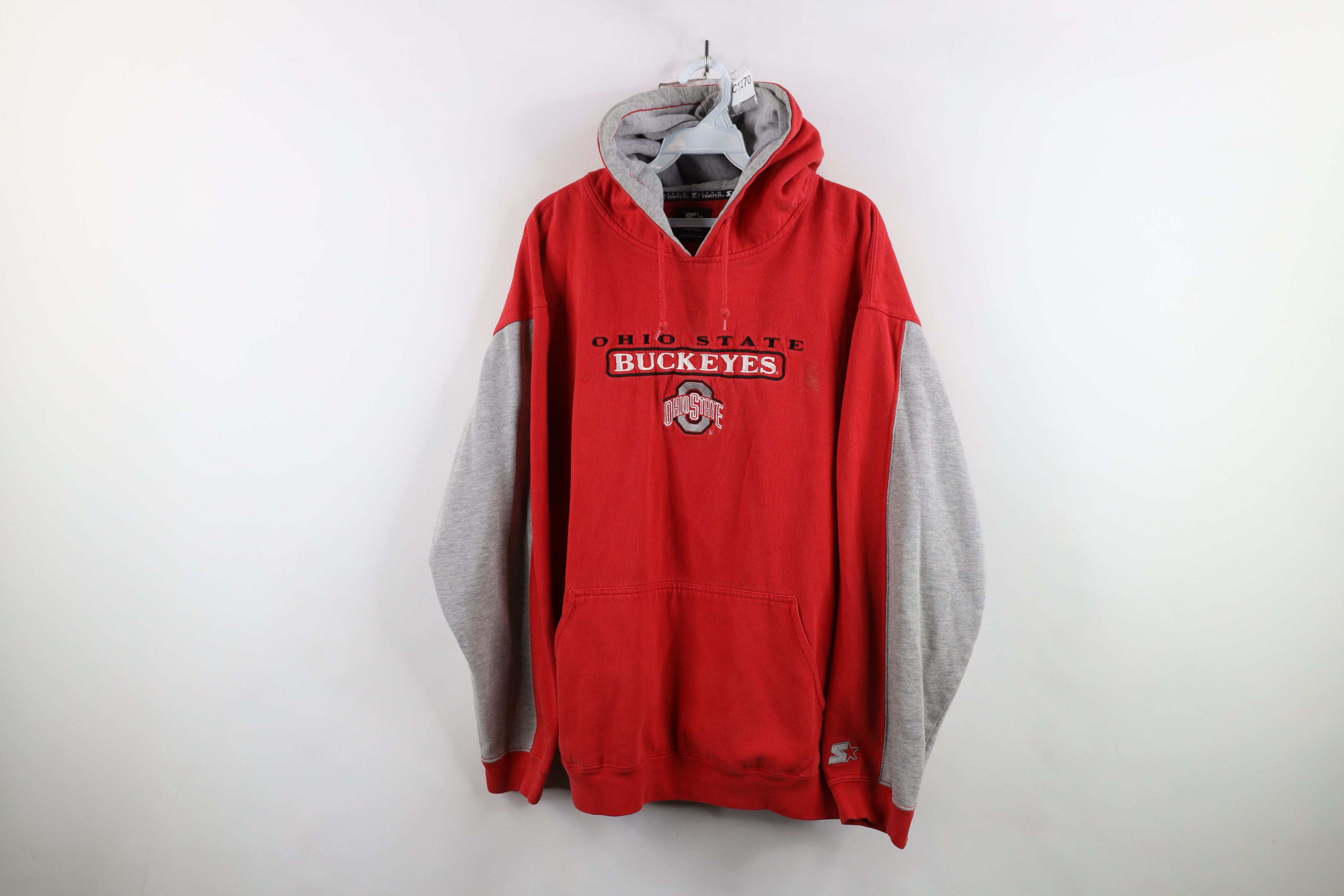 Starter × Vintage Vintage 90s Starter Ohio State University Hoodie Sweatshirt Size US L / EU 52-54 / 3 - 1 Thumbnail