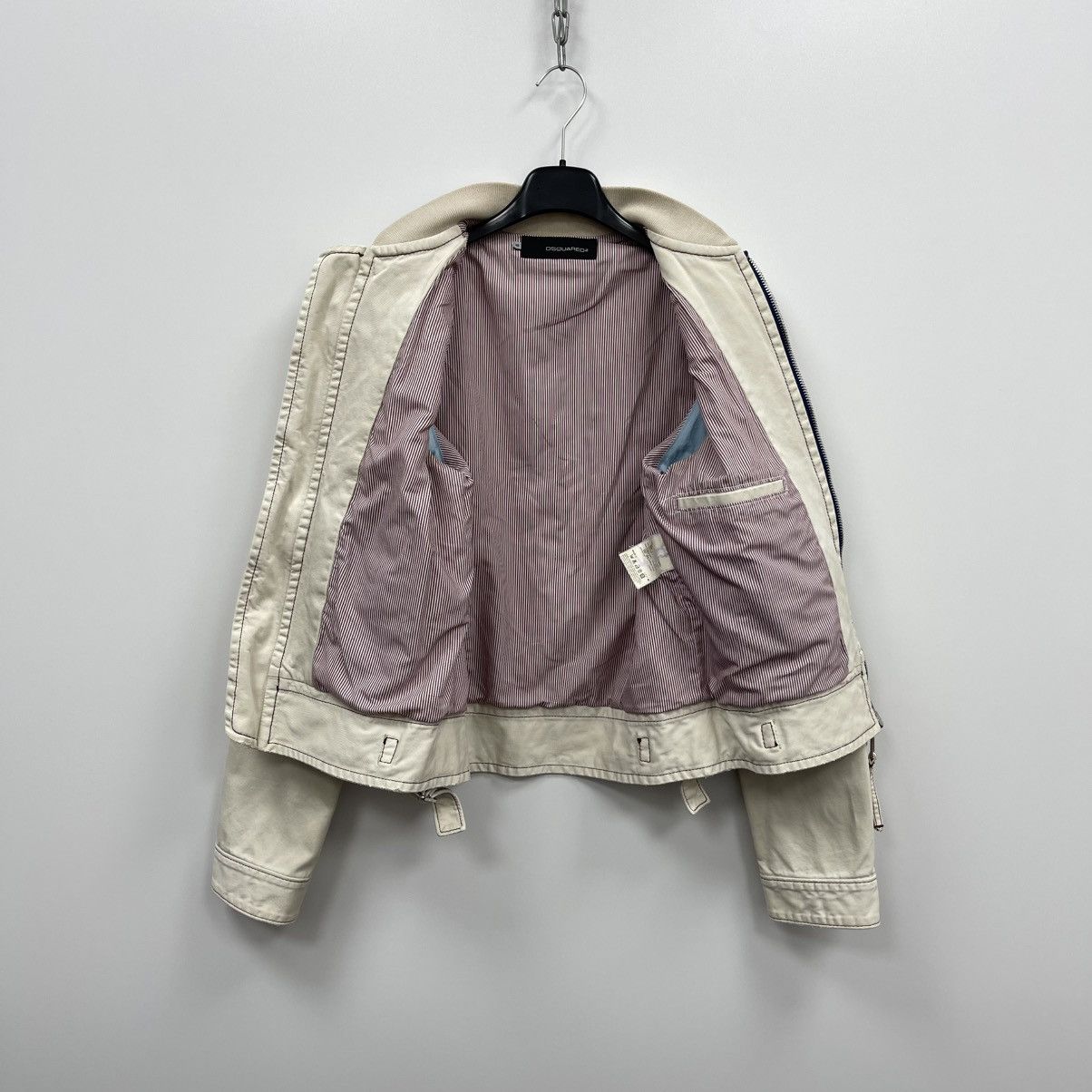 Dsquared2 Dsquared2 Distressed Vintage Cotton Jacket White Rare Size US M / EU 48-50 / 2 - 6 Thumbnail