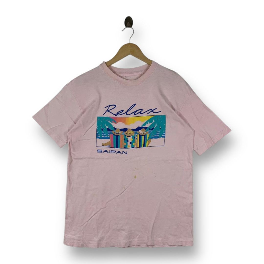 Other Vintage 90s Relax Saipan Beach Graphic Souvenir Tee Size US M / EU 48-50 / 2 - 1 Thumbnail