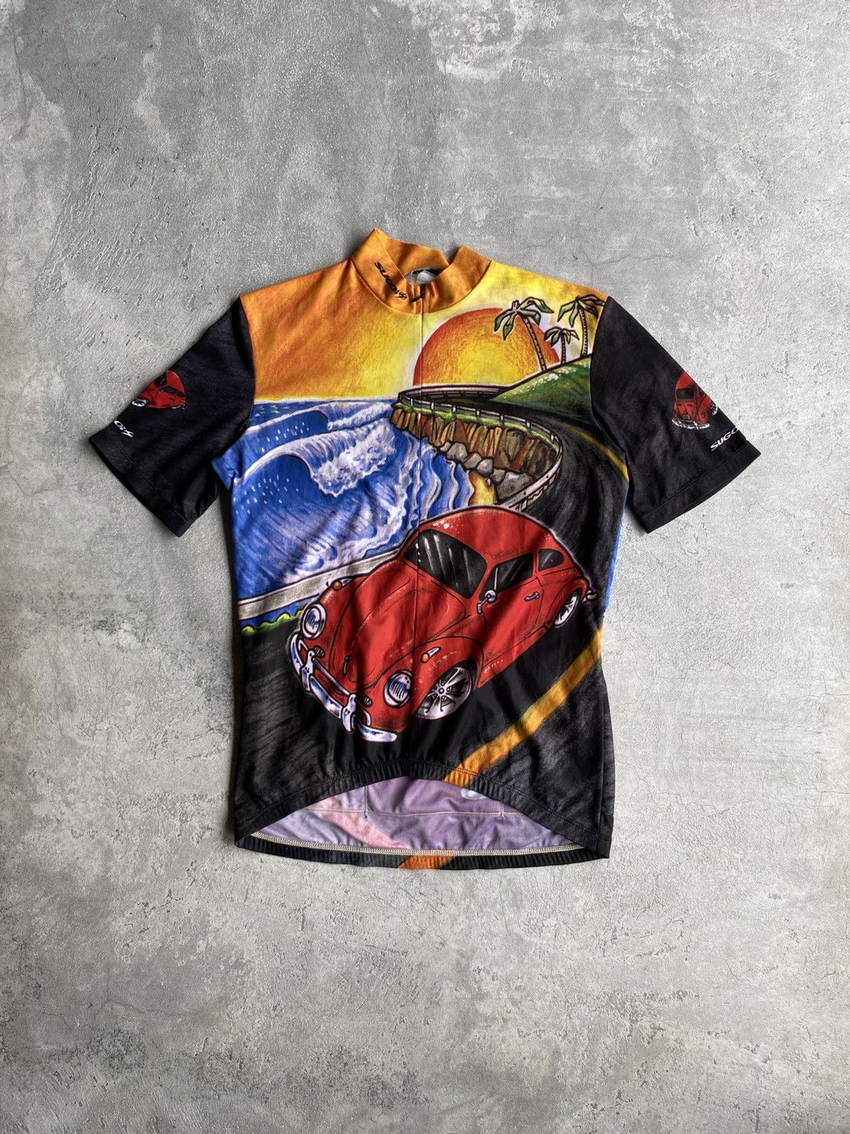 Vintage SUGOI Cycling Jersey Full Print