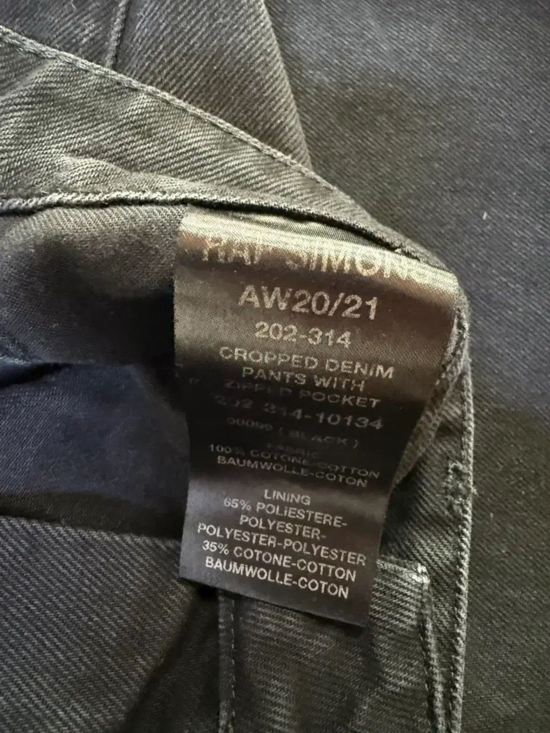 Raf Simons Raf Simons Cropped Denim Pants With Zipped Pocket Size US 32 / EU 48 - 4 Thumbnail