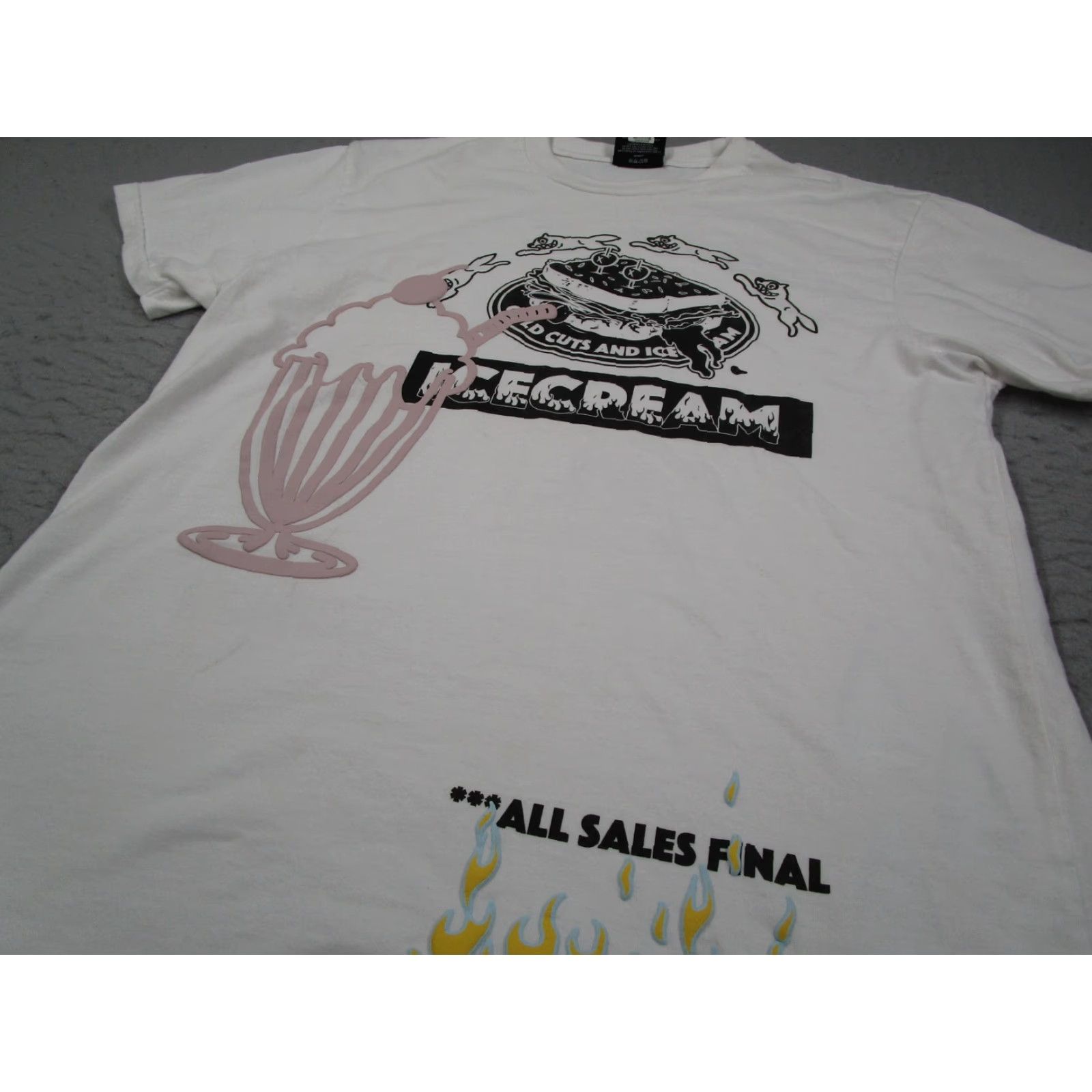 Vintage Icecream Shirt Mens Medium White Deli Graphic All Sales Final Streetwear Size US M / EU 48-50 / 2 - 2 Thumbnail