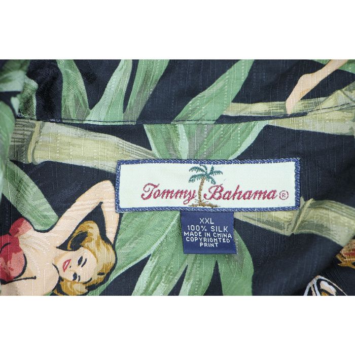 Tommy Bahama Tommy Bahama Martini Bamboo Silk Hawaiian Aloha Camp Shirt ...