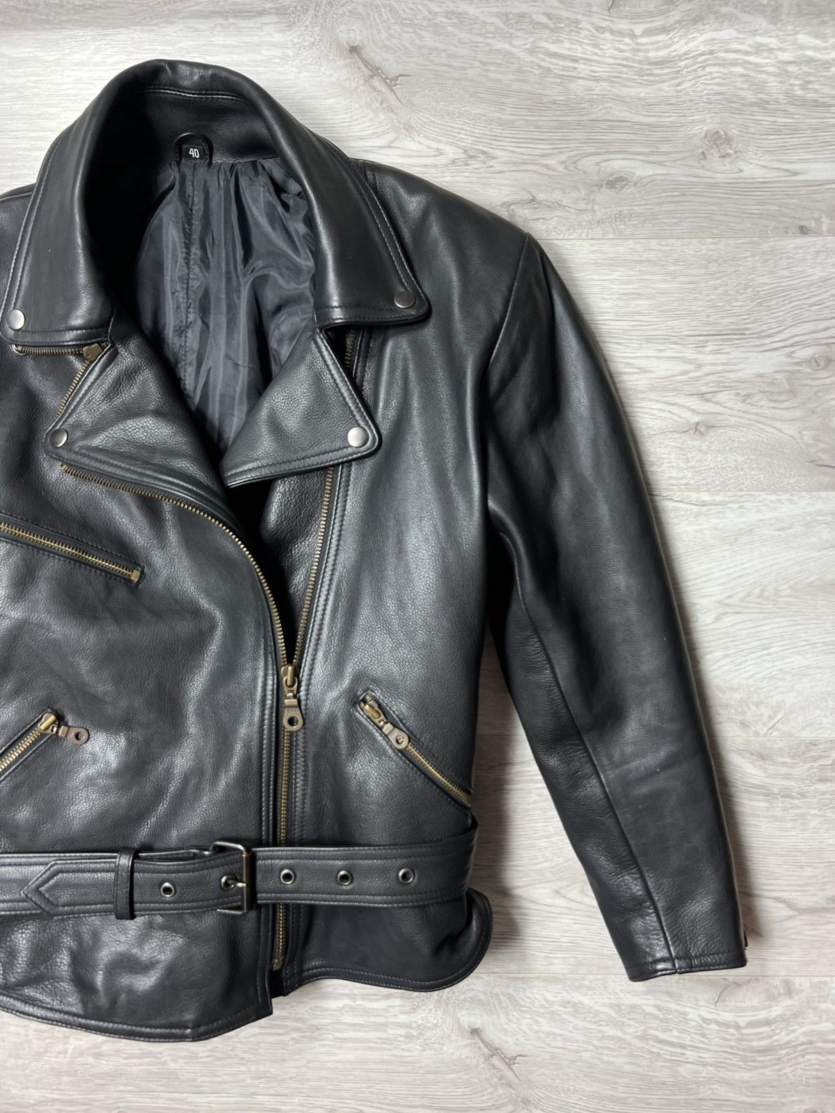 Genuine Leather Vintage Belo Heavyweight Biker Leather Jacket Rock Punk Size US M / EU 48-50 / 2 - 3 Thumbnail