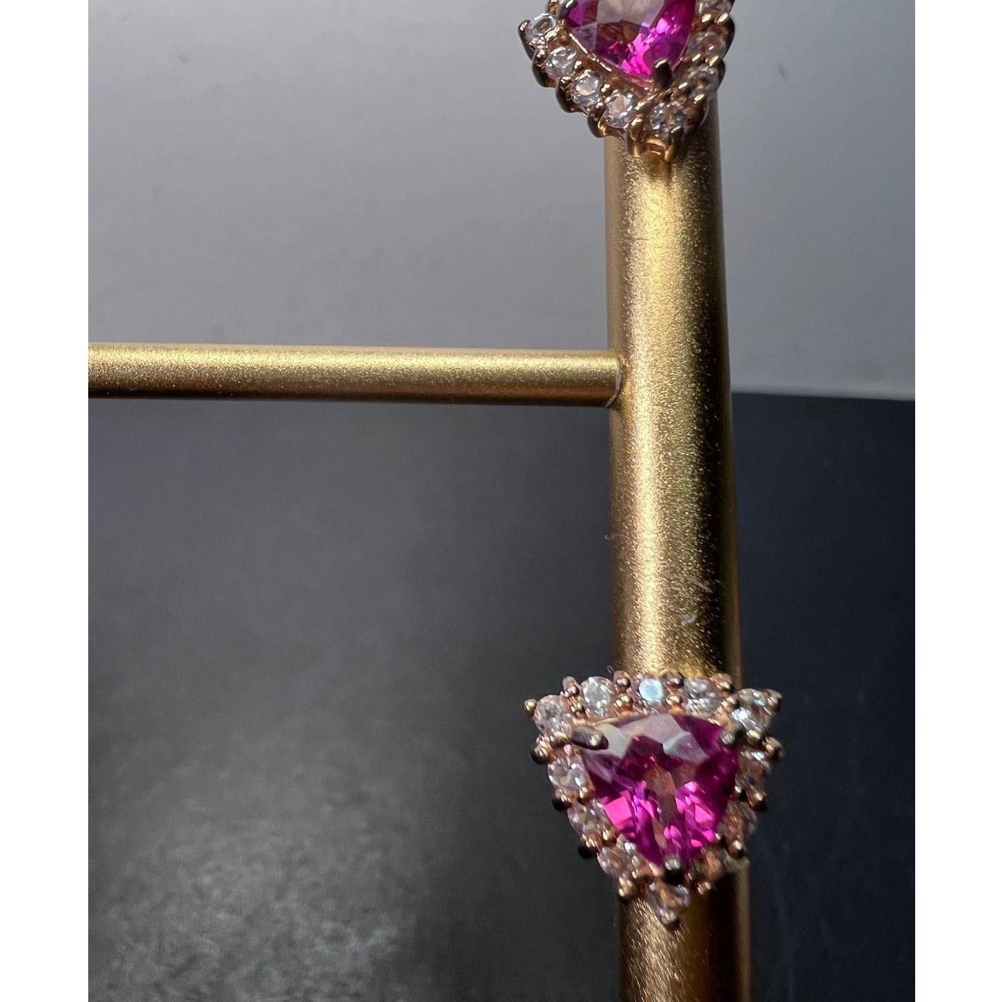Other Pink topaz zircon stud earrings in rose gold over sterling Size ONE SIZE - 3 Thumbnail