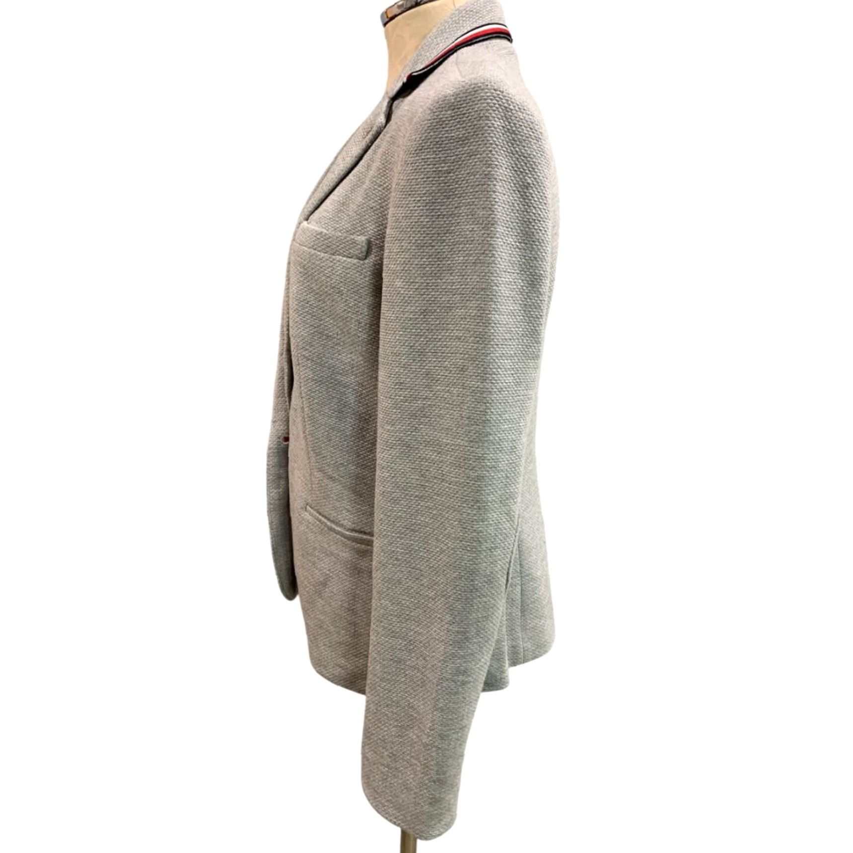 Tommy Hilfiger Tommy Hilfiger Womens Gray Knit Blazer Elbow Patches Size 10 - Blazer, Gray, Knit, Elbow Patches, Tommy Hilfiger, Women Size L / US 10 / IT 46 - 6 Thumbnail