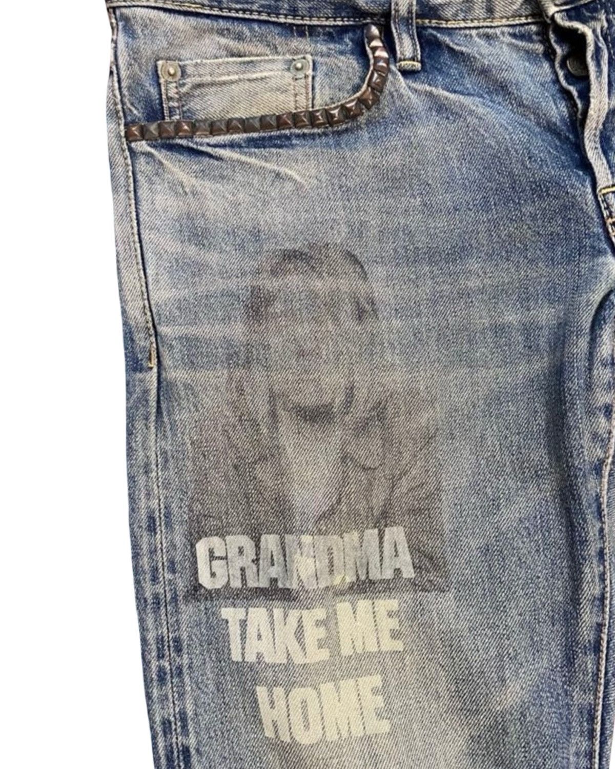 Hysteric Glamour Kurt Cobain Studded Japanese Denim Jeans Size US 30 / EU 46 - 4 Thumbnail