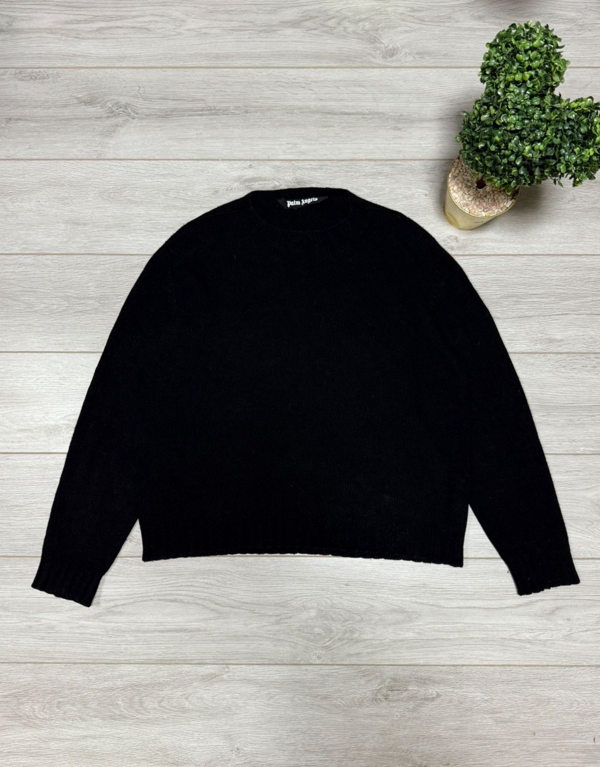 Palm Angels Palm Angels vintage spell out sweater big logo Size US XL / EU 56 / 4 - 9 Thumbnail