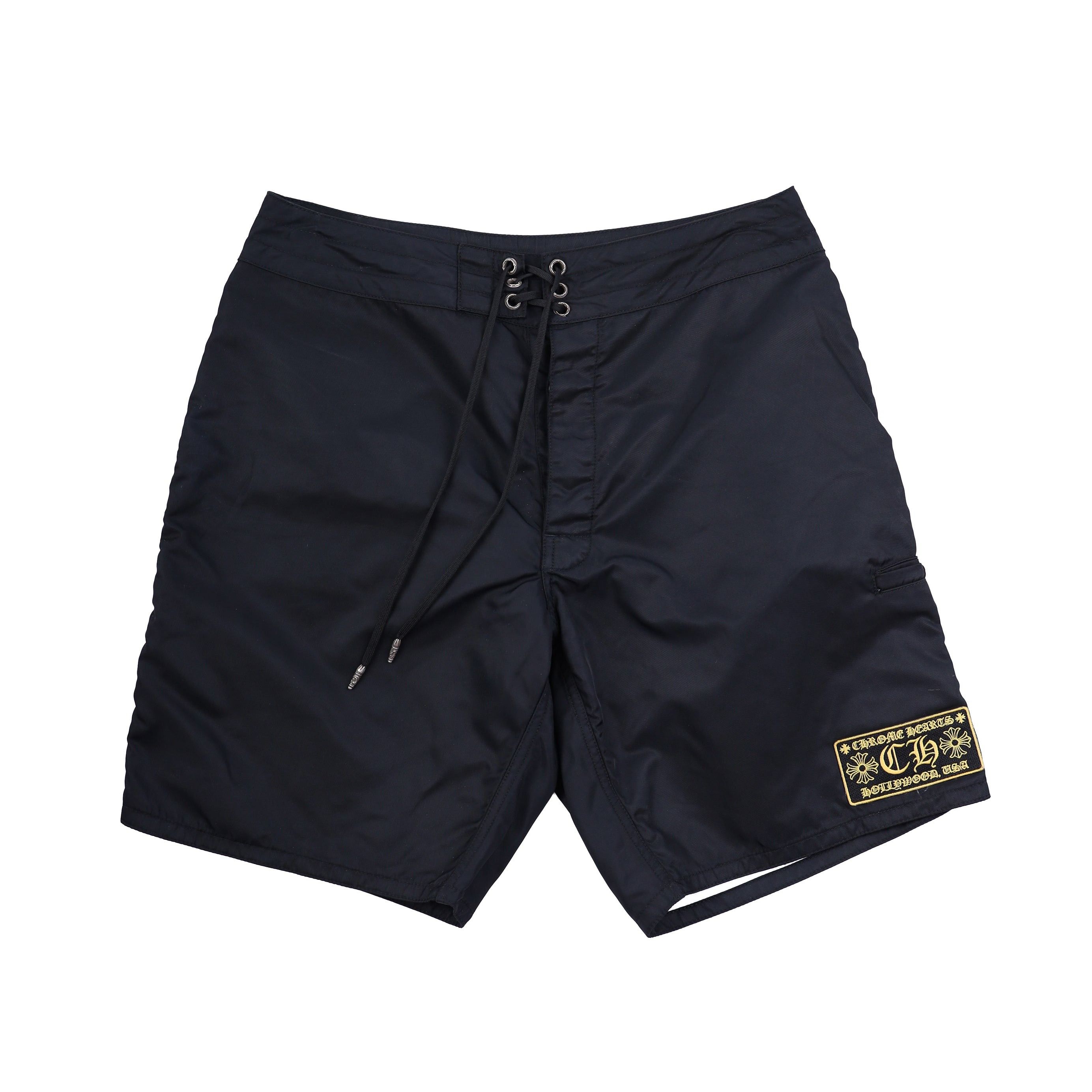 Chrome Hearts CHROME HEARTS BLACK BOARD SHORTS WITH CH PATCH 34 Size US 34 / EU 50 - 1 Thumbnail