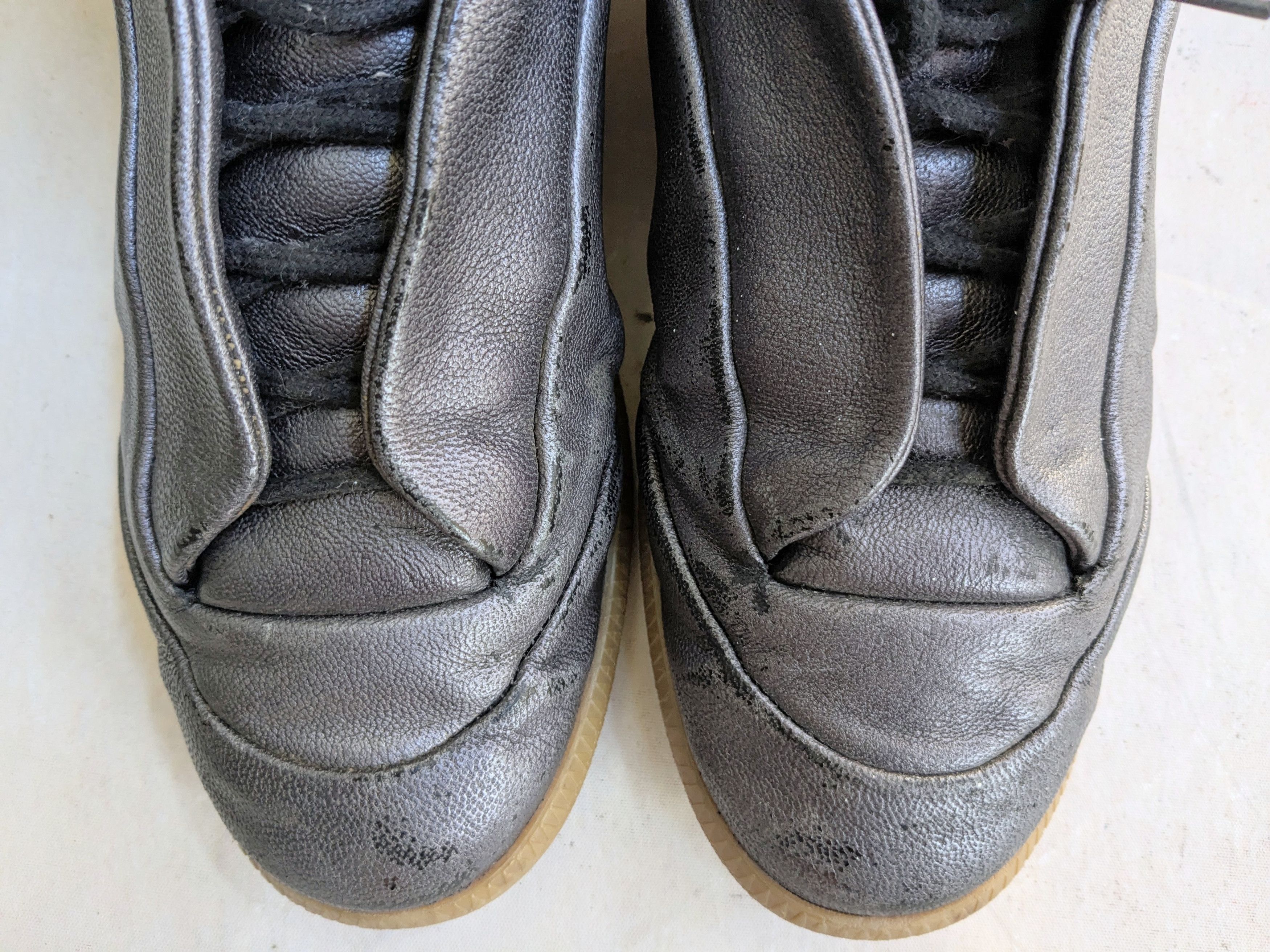 Maison Margiela Metalized Camel Leather Future High-Top Sneakers 9 42 Size US 9 / EU 42 - 3 Thumbnail