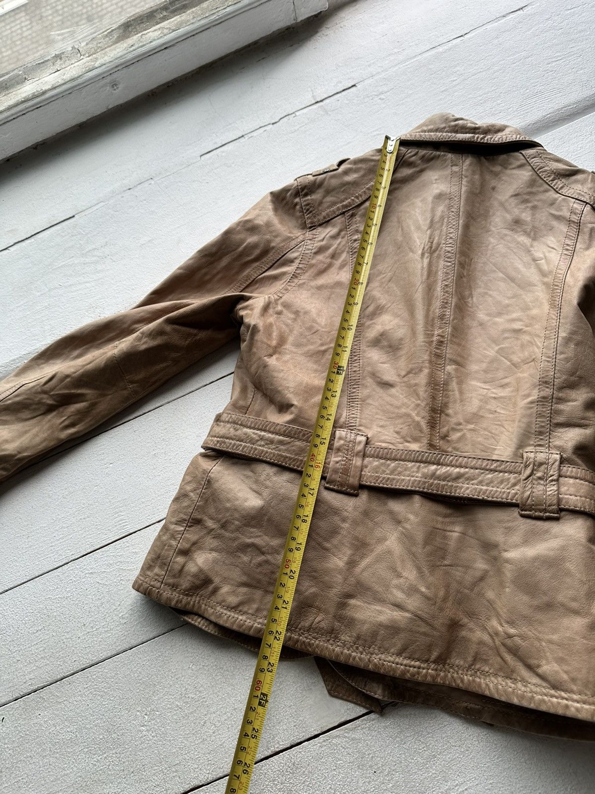 Vintage 🚨AVANT-GARDE BROWN Rick Owen’s Opium Y2K LEATHER JACKET Size M / US 6-8 / IT 42-44 - 13 Thumbnail