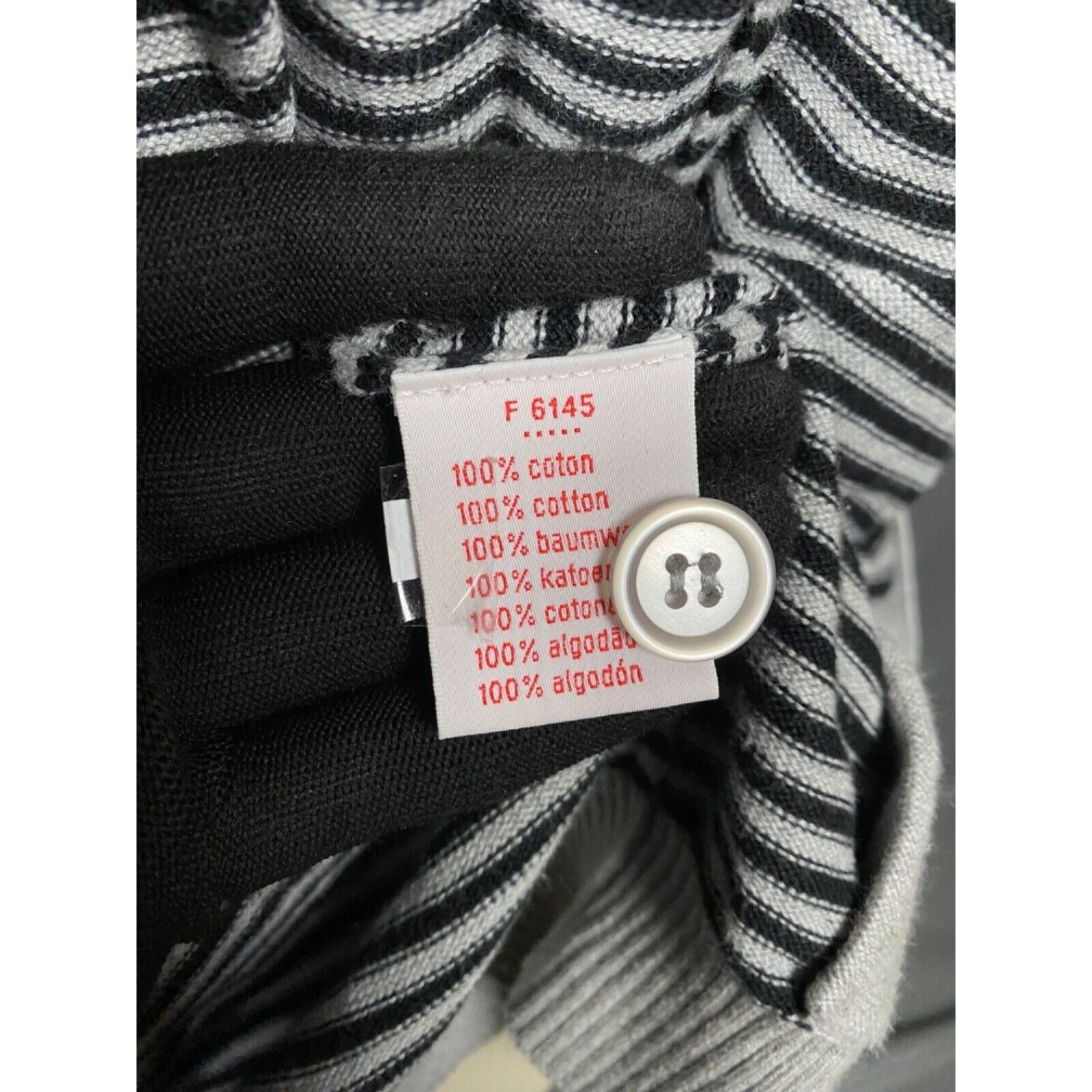 Lacoste Lacoste LIVE! Small Logo Men's Gray Striped Cardigan Sweater Size US XXL / EU 58 / 5 - 11 Thumbnail