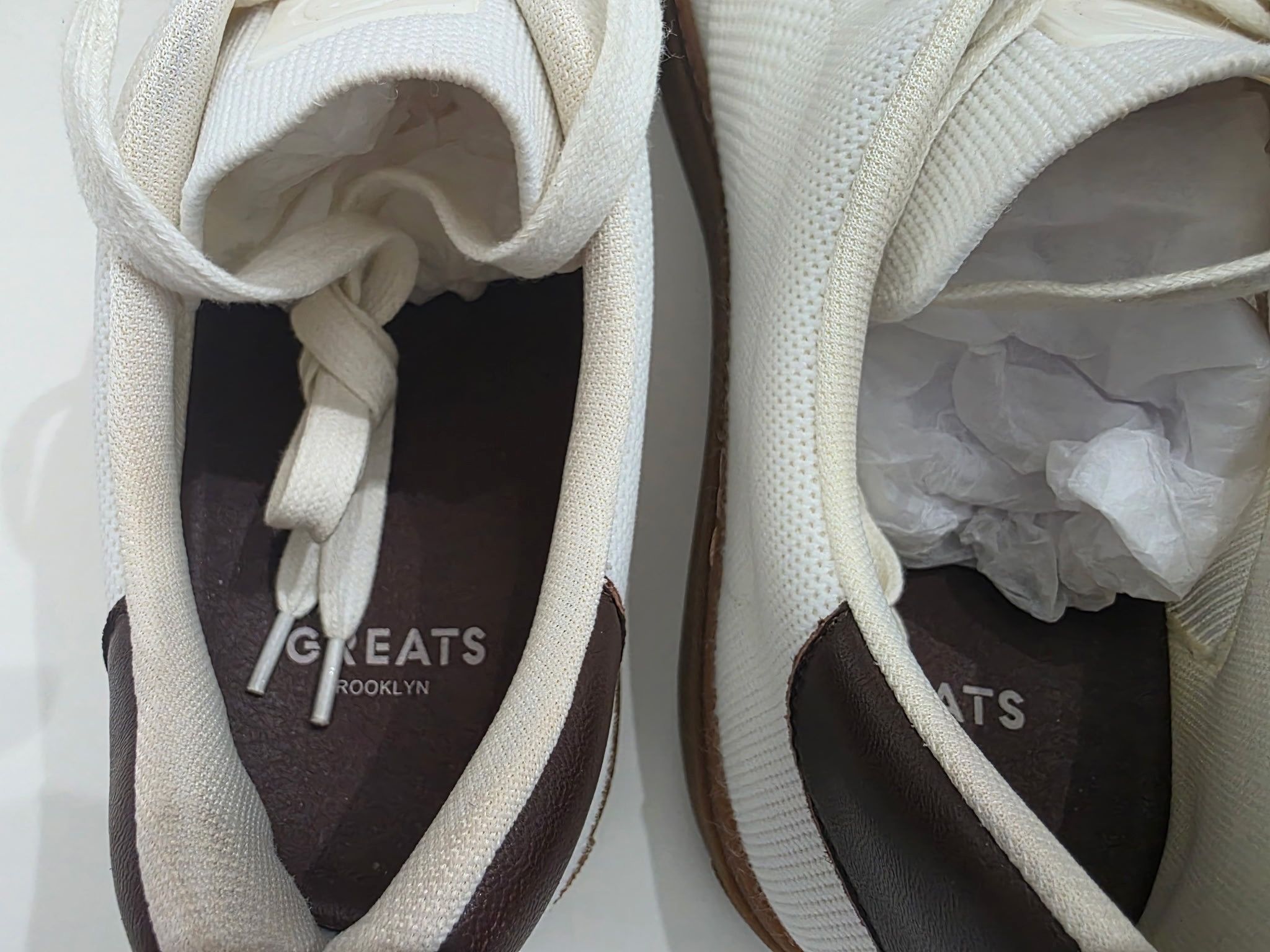 Greats Greats Royale Knit Sneakers - White/Gum - Size 14 Size US 14 / EU 47 - 4 Thumbnail