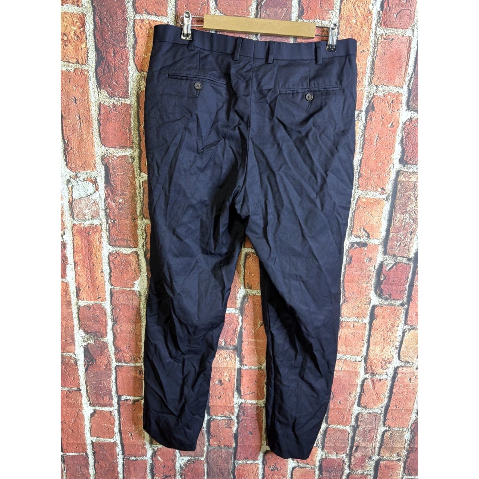 Ralph Lauren Lauren Ralph Lauren Pants Men 36x32 Wool Black Dress Pants Mens Regular Straight 100% Wool Geometric Pattern Vintage No Size US 36 / EU 52 - 2 Thumbnail
