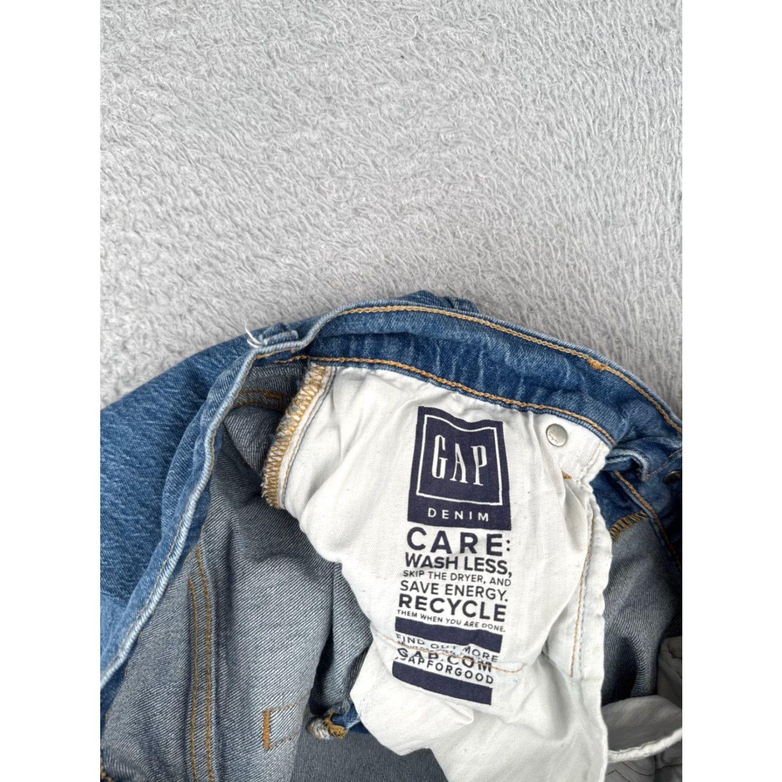 Gap Gap Jeans Womens 14 Blue Denim Distressed Straight High Rise Cotton 32x30 90s Womens Size 36" / US 14 / IT 50 - 7 Thumbnail