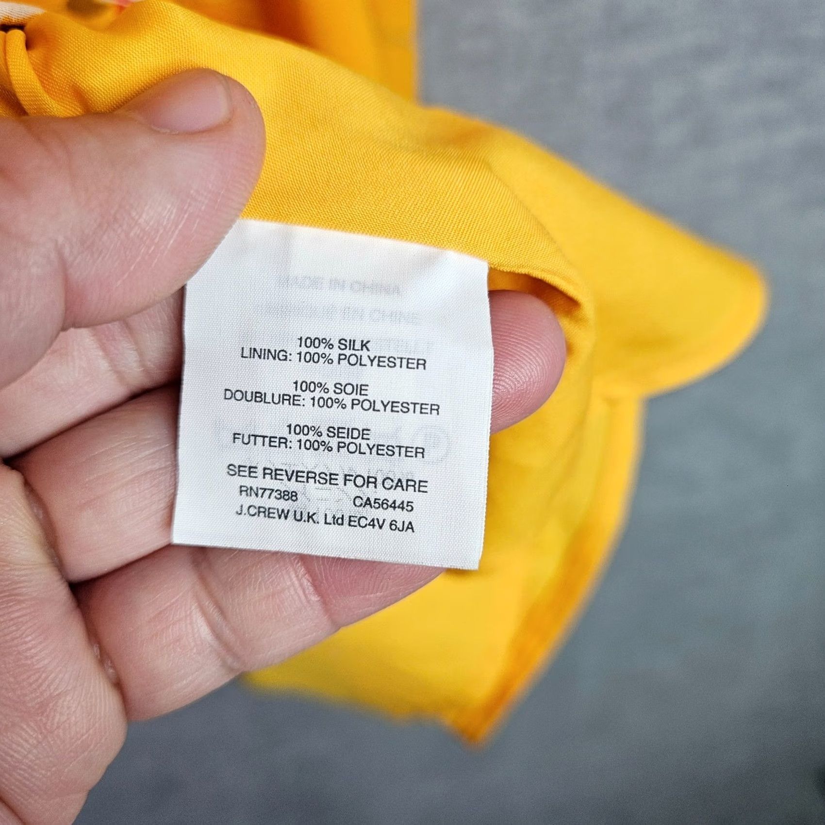 Madewell Madewell Dress Women's Sz 00 Yellow Floral Silk Short Sleeve V-Neck Fit & Flare Dress Size 24" / US 00 / IT 34 - 7 Thumbnail