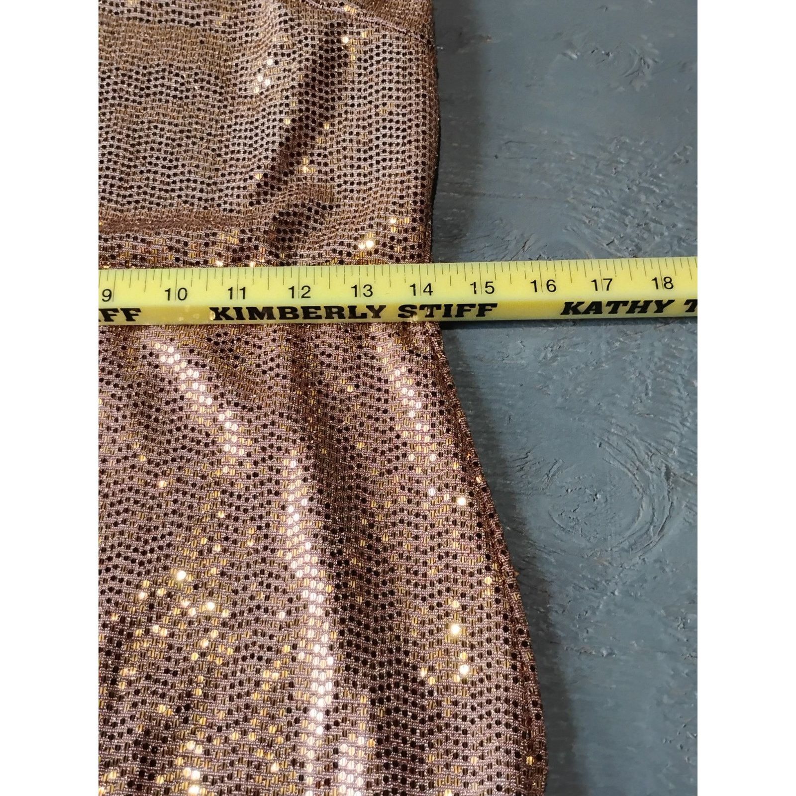 Other Millennial (Large) Pink Women's Pink Gold Short Knee Dress Size L / US 10 / IT 46 - 3 Thumbnail