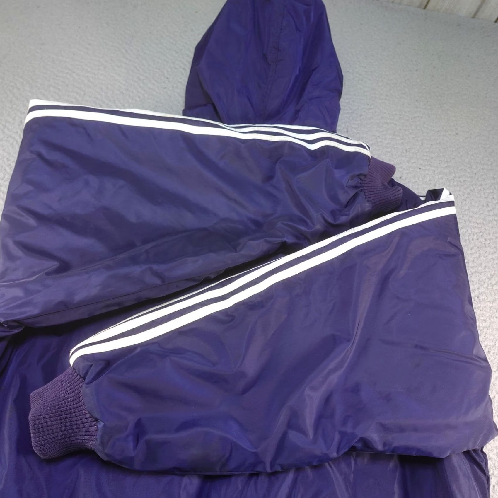 Adidas VINTAGE Adidas Jacket Mens XL Purple Gray Reversible Y2K Track Bomber Fleece Size US XL / EU 56 / 4 - 5 Thumbnail