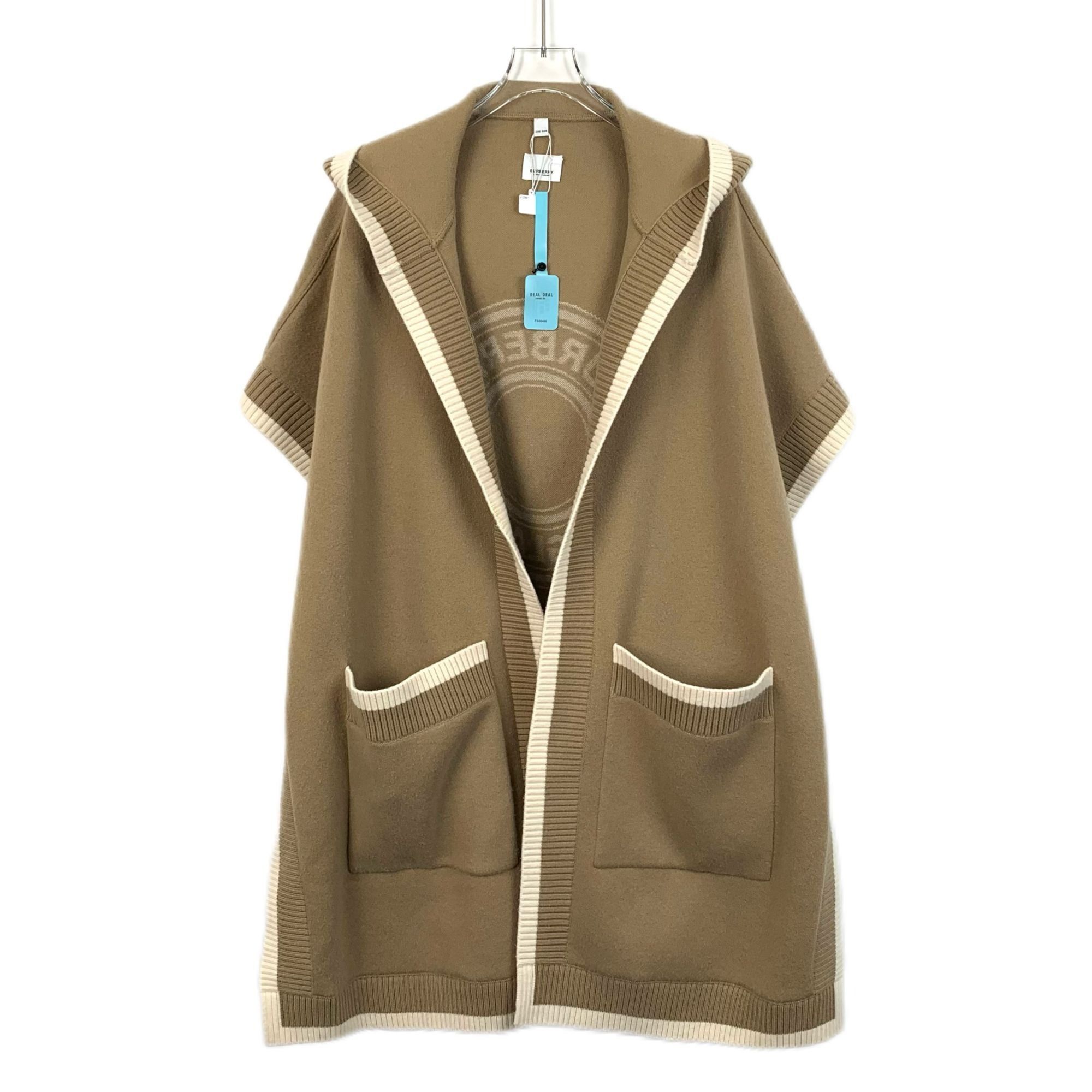 Burberry Burberry Womens Wool & Cashmere Hooded Cape With Pockets Size ONE SIZE - 1 Thumbnail
