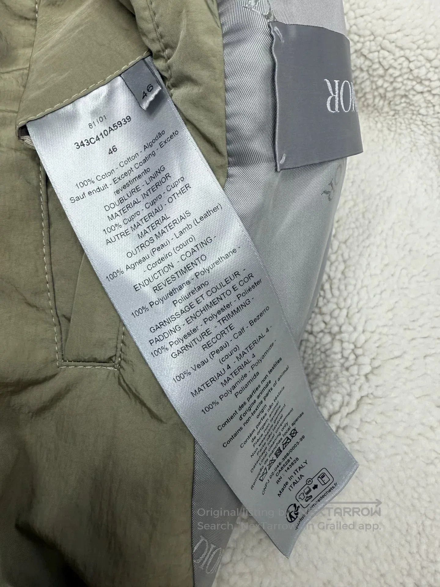 Dior Dior 24AW Lamb Fur Cotton Jacket. Size US M / EU 48-50 / 2 - 7 Thumbnail