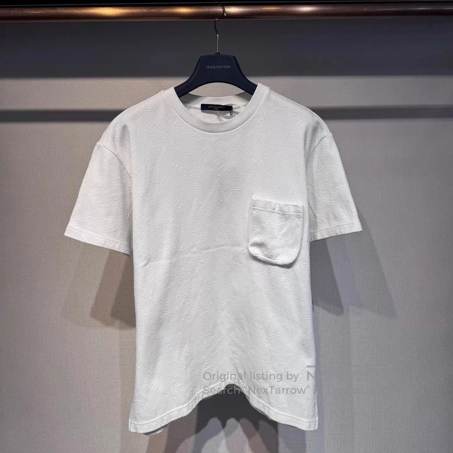 Louis Vuitton White Textured Short Sleeve Shirt with Pocket. Size US M / EU 48-50 / 2 - 1 Thumbnail