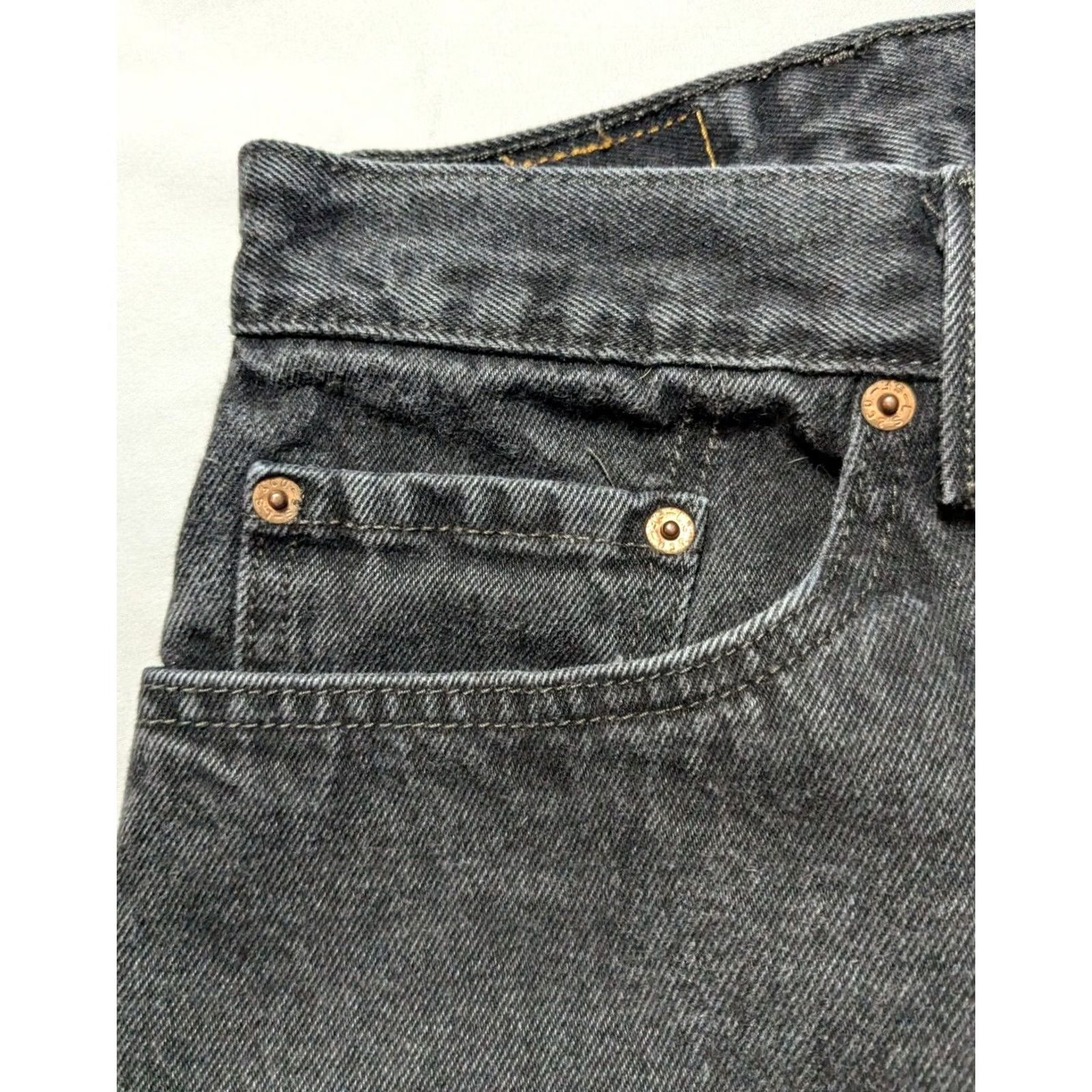 Levi's VTG Levi's 505 Regular Jeans Men 38x30 Black Denim Jeans Regular Fit Slim Straight 90s Fans Mens Size US 38 / EU 54 - 7 Thumbnail