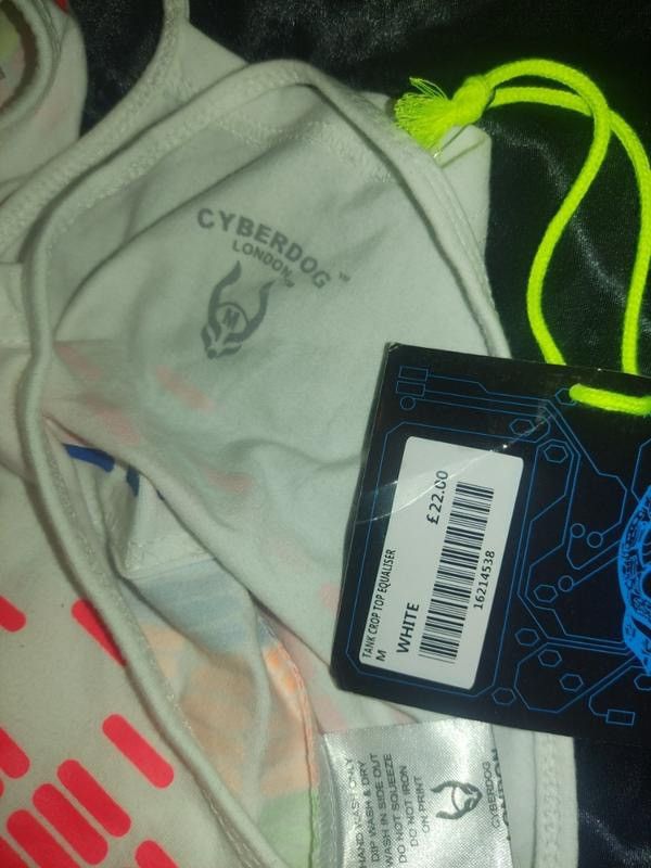 Other CyberDog Crop Top Equaliser Multicolor Clubwear Rave Techno Size M / US 6-8 / IT 42-44 - 4 Thumbnail