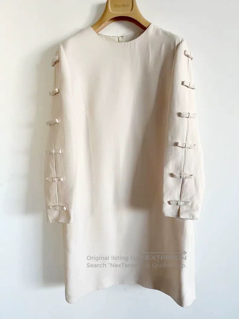 Valentino Valentino Silk wool dress with bow cut-out sleeves Size M / US 6-8 / IT 42-44 - 1 Thumbnail