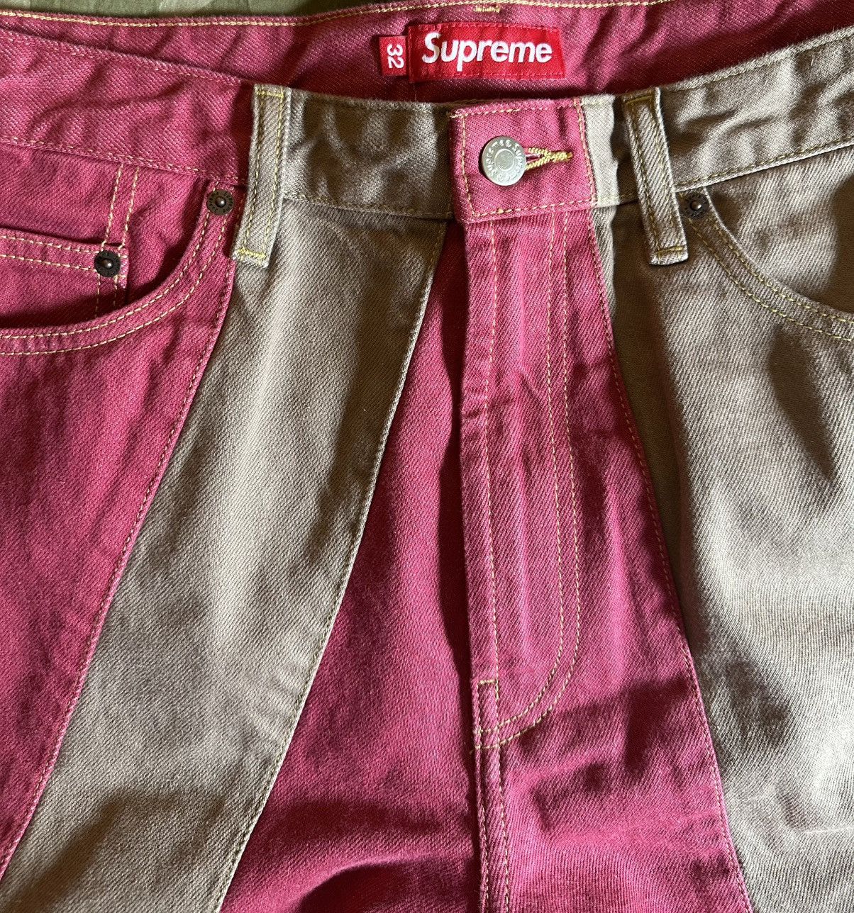 Supreme Supreme Paneled Stripe Baggy Jeans Size US 32 / EU 48 - 4 Thumbnail