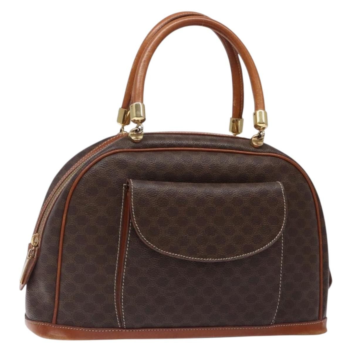 Celine CELINE Macadam Canvas Hand Bag Pvc Leather Brown Gold Size ONE SIZE - 1 Thumbnail