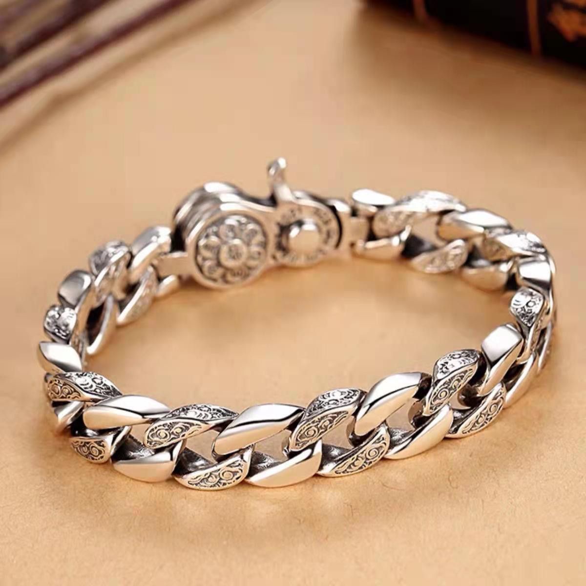 Jewelry Handmade Retro Cuff Bracelet Lucky Charm Design Size ONE SIZE - 4 Thumbnail