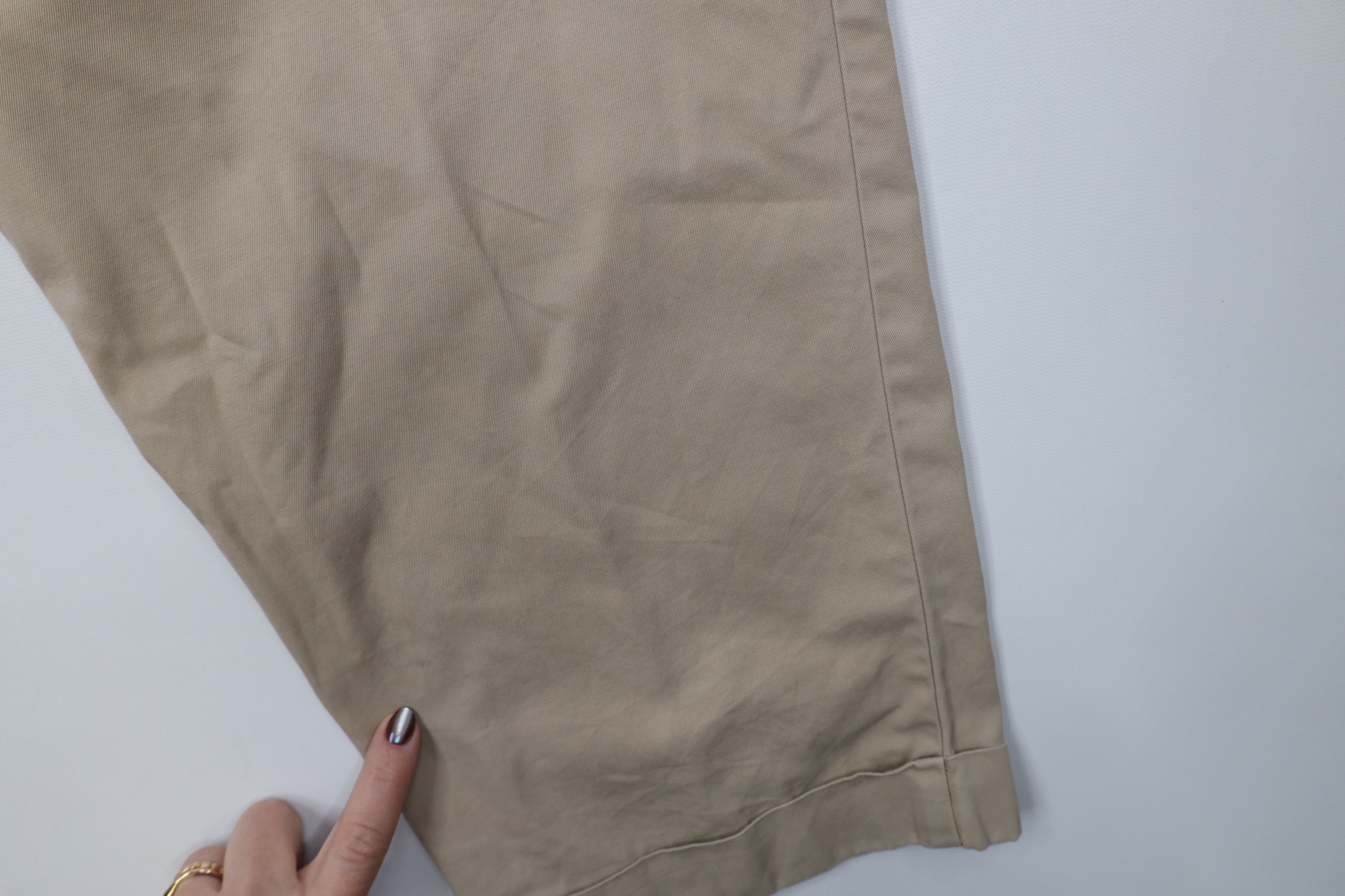Polo Ralph Lauren Vintage 90s Ralph Lauren Wide Leg Chino Pants Beige Cotton Size US 38 / EU 54 - 15 Thumbnail