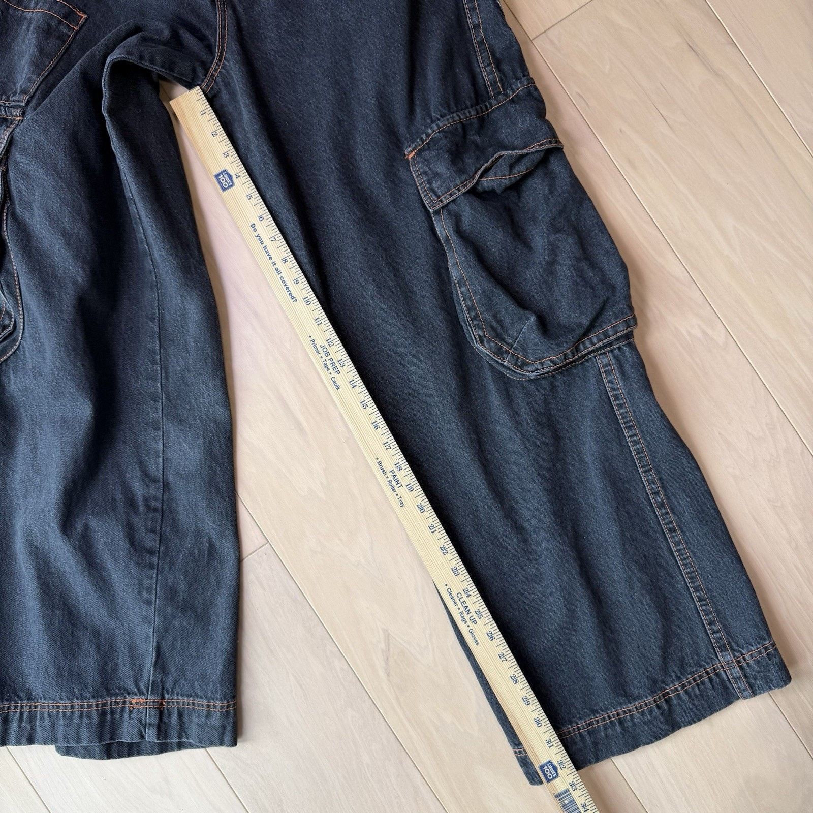 Alabaster Industries ALAB Mega Overheat Cargo Jeans 31 Black Baggy Denim Size US 31 - 9 Thumbnail