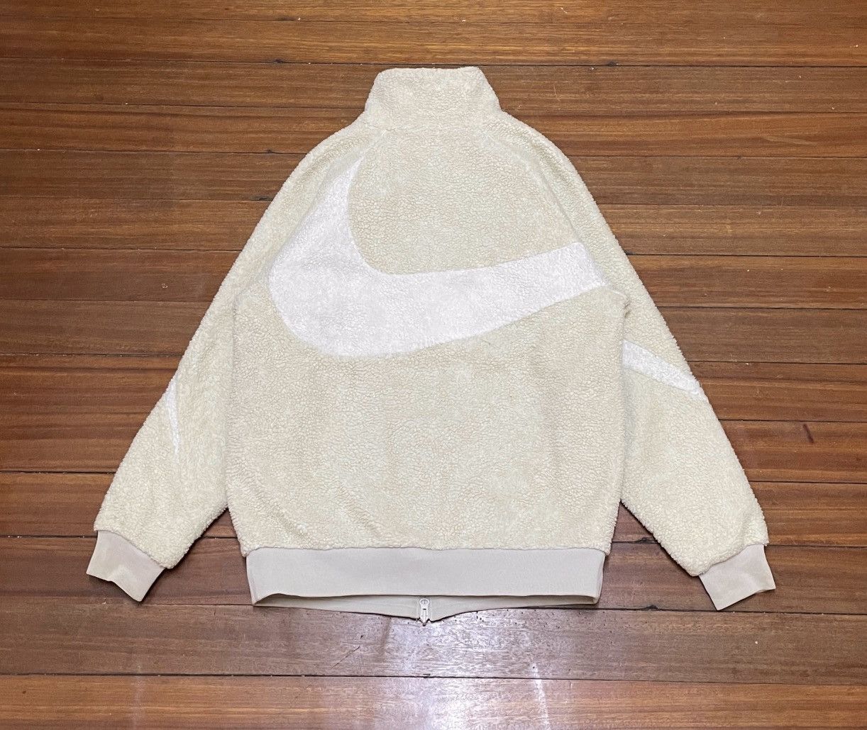 Nike Rare Design Nike Big Swoosh Boa Fleece Reversible Jacket Size US M / EU 48-50 / 2 - 3 Thumbnail