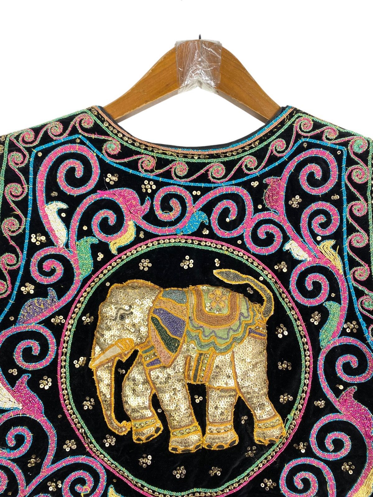 Vintage Vtg Traditional Kalaga Vest Puffy Elephant Fully Embroidered Size US S / EU 44-46 / 1 - 2 Thumbnail