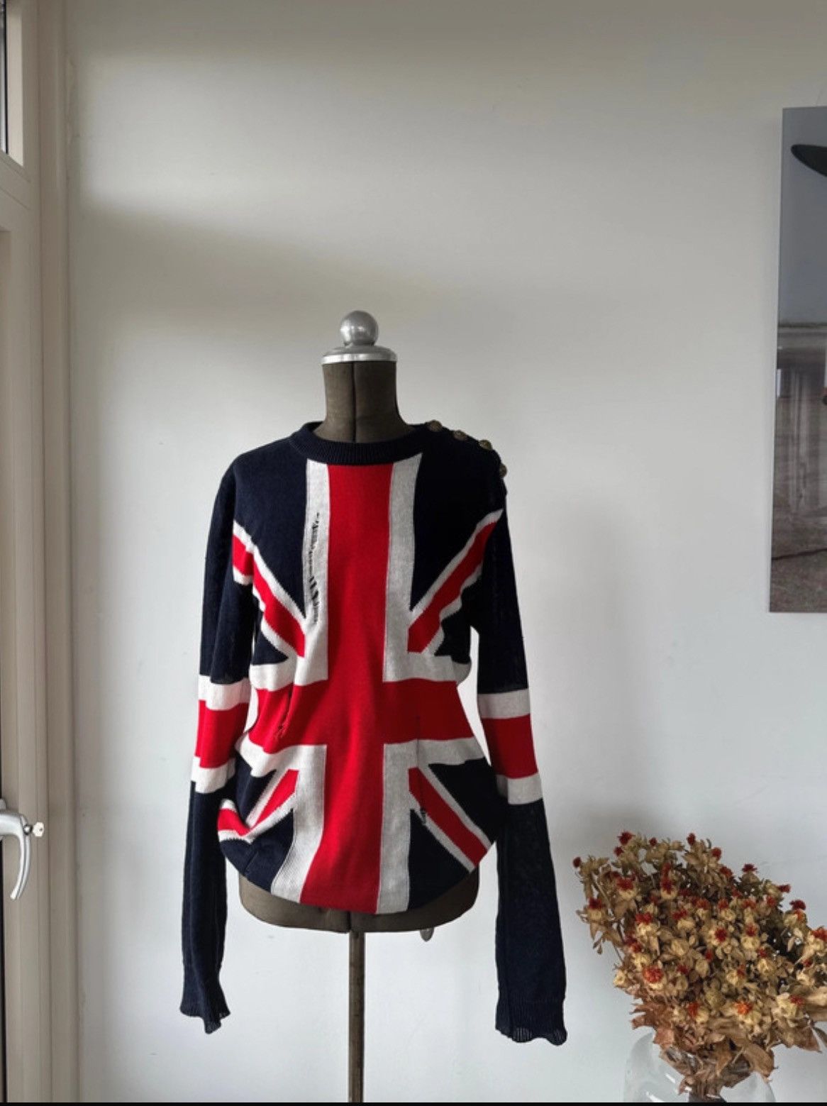 Balmain union jack sweater hotsell