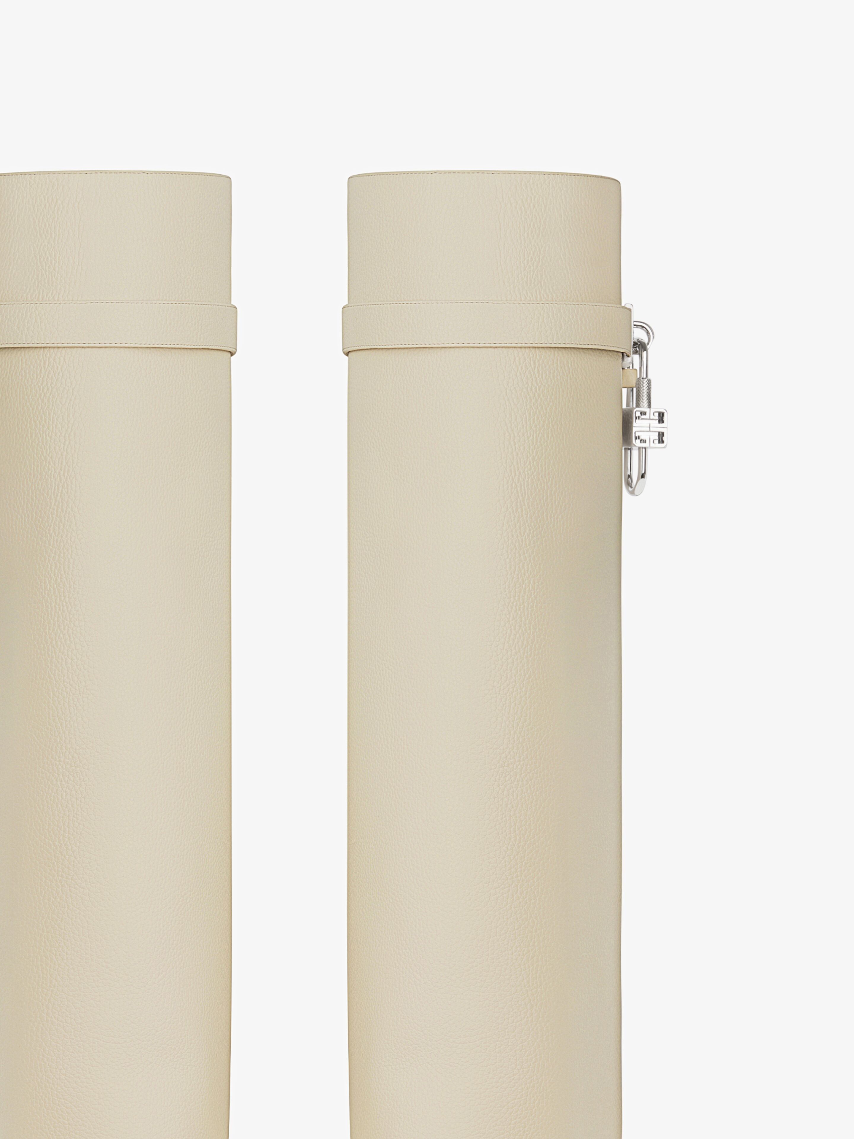 Givenchy o1n1vont0226 Shark Lock Biker Boots in Beige/Natural Size US 5 / IT 35 - 3 Thumbnail