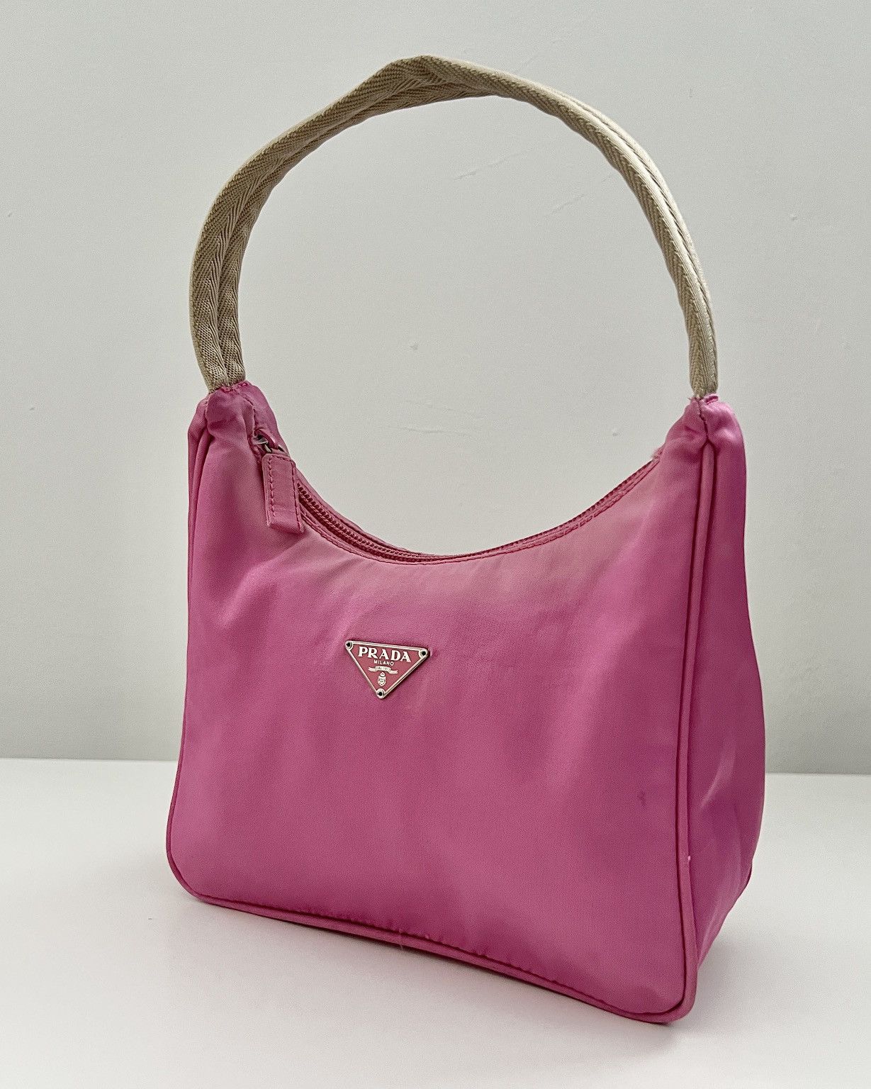 Prada Prada 00s Vela Nylon Plaque Logo Mini Hobo Bag Size ONE SIZE - 1 Preview