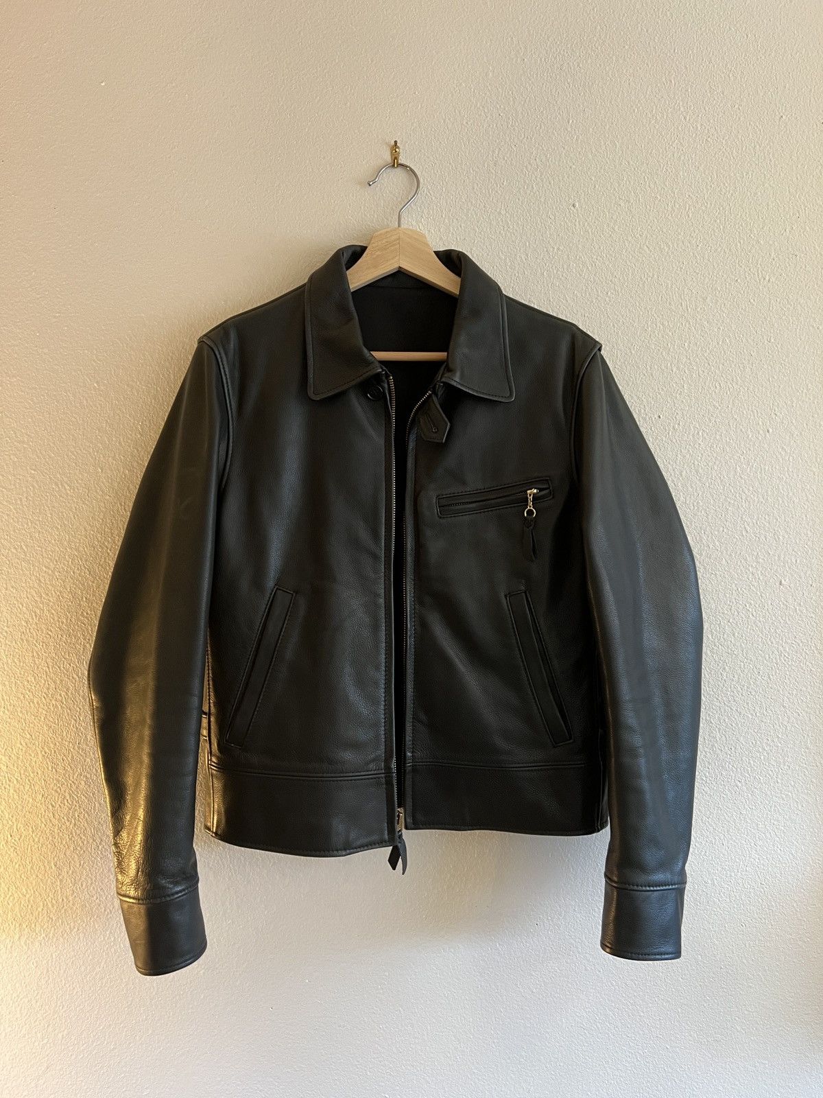 Beams Plus Beams Plus Single Rider Zip Leather Jacket Made in USA 