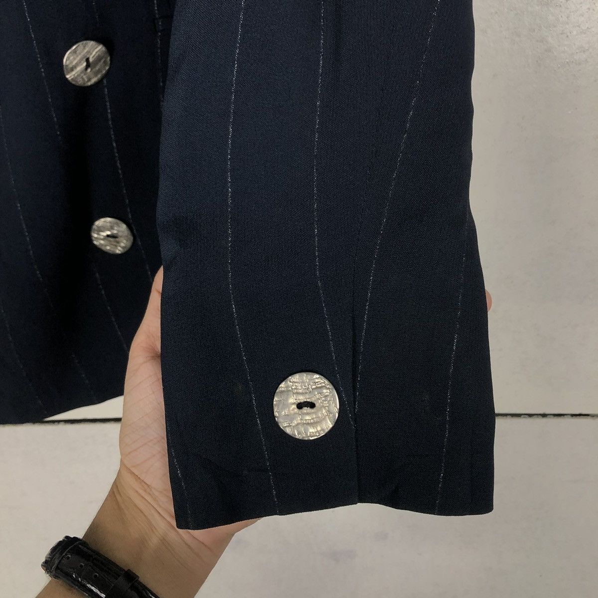 Vintage 📌VINTAGE CASUAL COATS JACKET STRIPED MARINA RINALDI ITALY Size US M / EU 48-50 / 2 - 14 Thumbnail