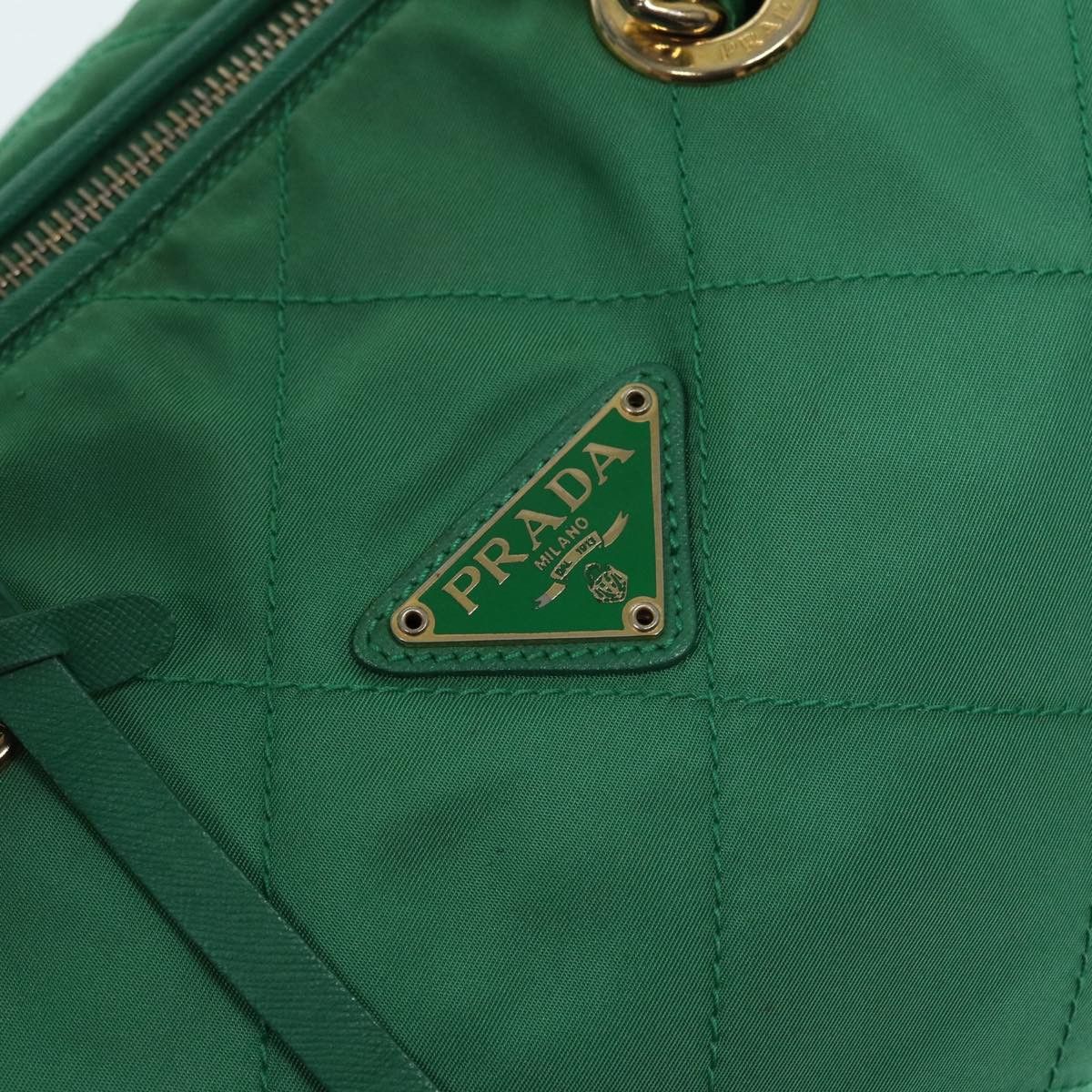 Prada PRADA Hand Bag Nylon Green Gold Size ONE SIZE - 14 Thumbnail