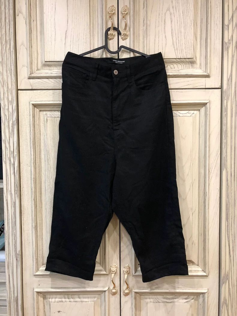 Junya Watanabe Black Cotton Linen Drop-Crotch Pants