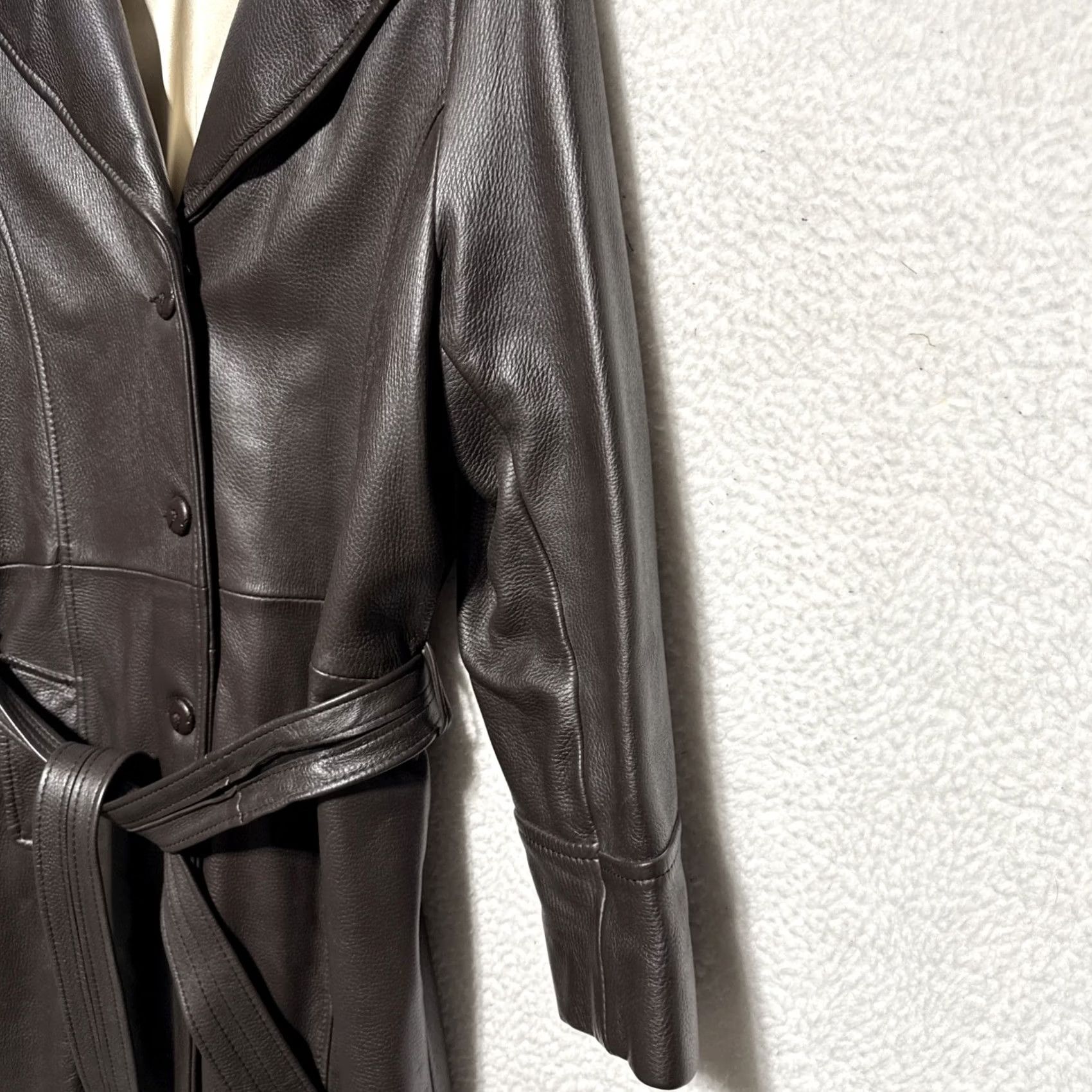 Vintage VINTAGE Deer Wear Genuine Deer Leather Jacket Women's L Brown Long Coat Size L / US 10 / IT 46 - 3 Thumbnail