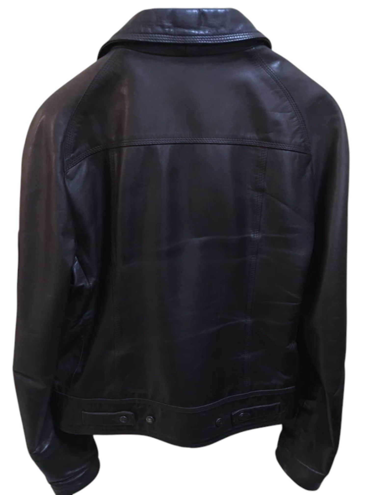 Roberto Cavalli Just Cavalli Leather Jacket – Multi Zip Utility – Size L Size US L / EU 52-54 / 3 - 7 Thumbnail