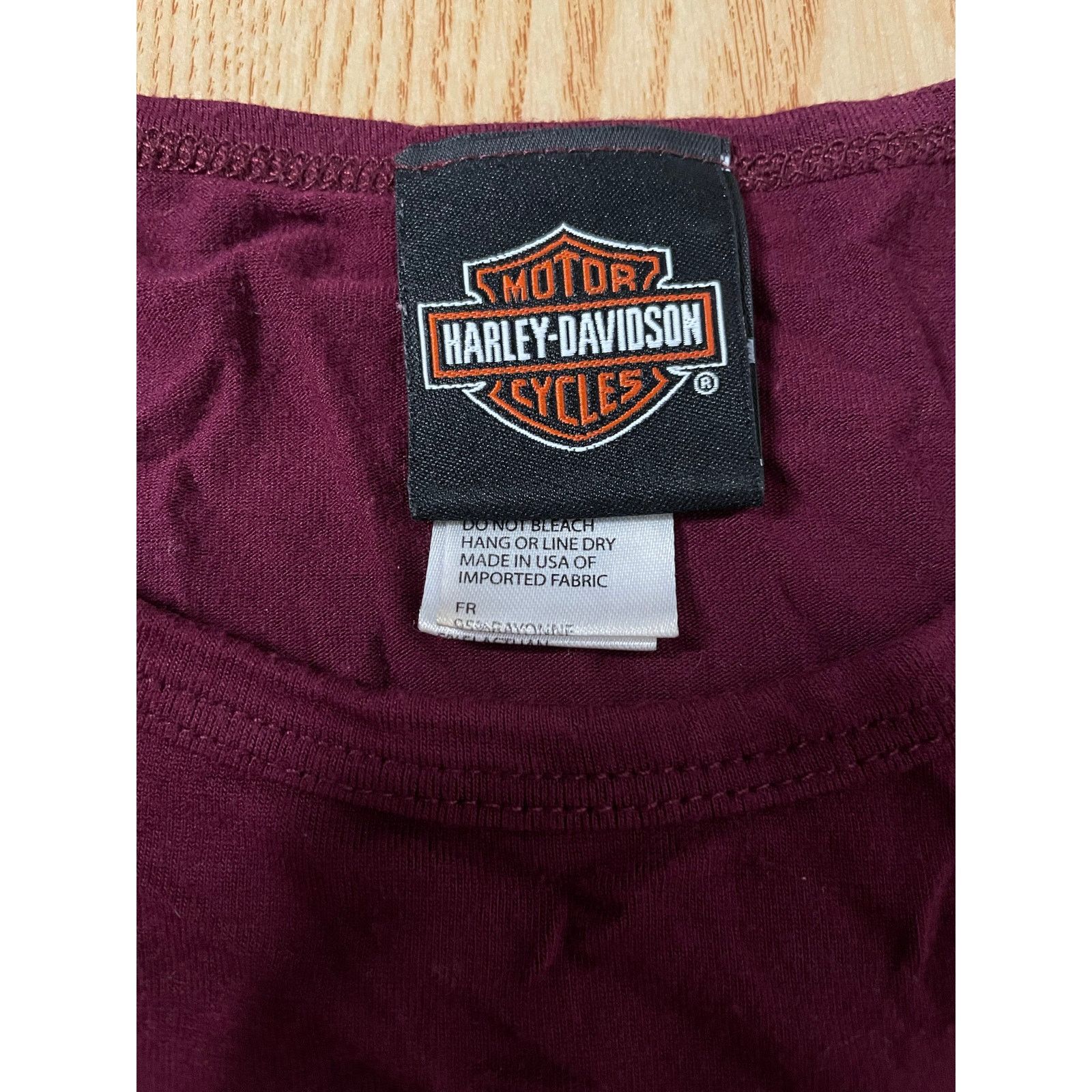 Harley Davidson B40 Women’s Harley Davidson Cold Shoulder Rhinestones Tee XL Size XL / US 12-14 / IT 48-50 - 3 Thumbnail