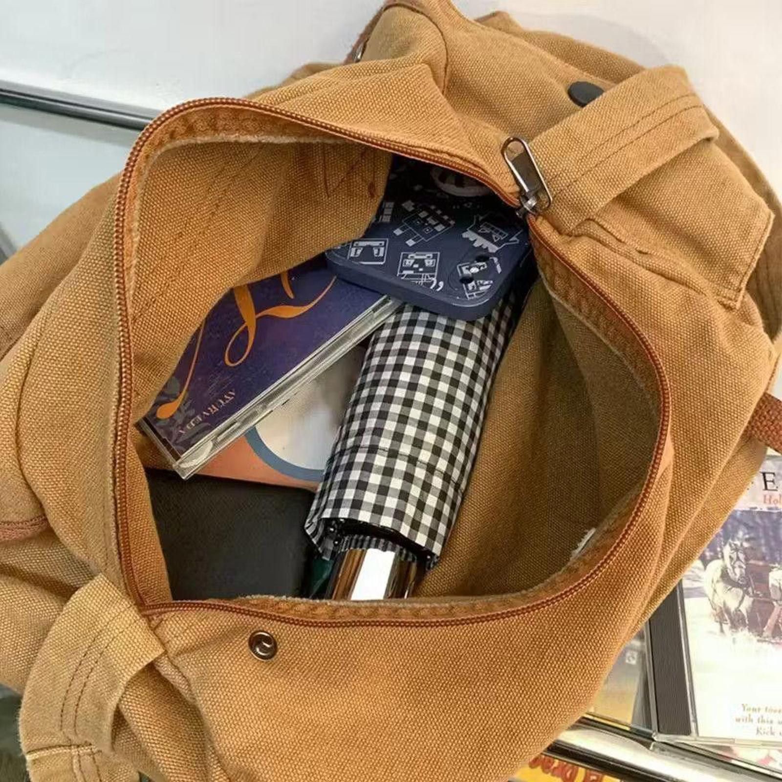 Other Beige Canvas Shoulder Backpack Size ONE SIZE - 2 Thumbnail