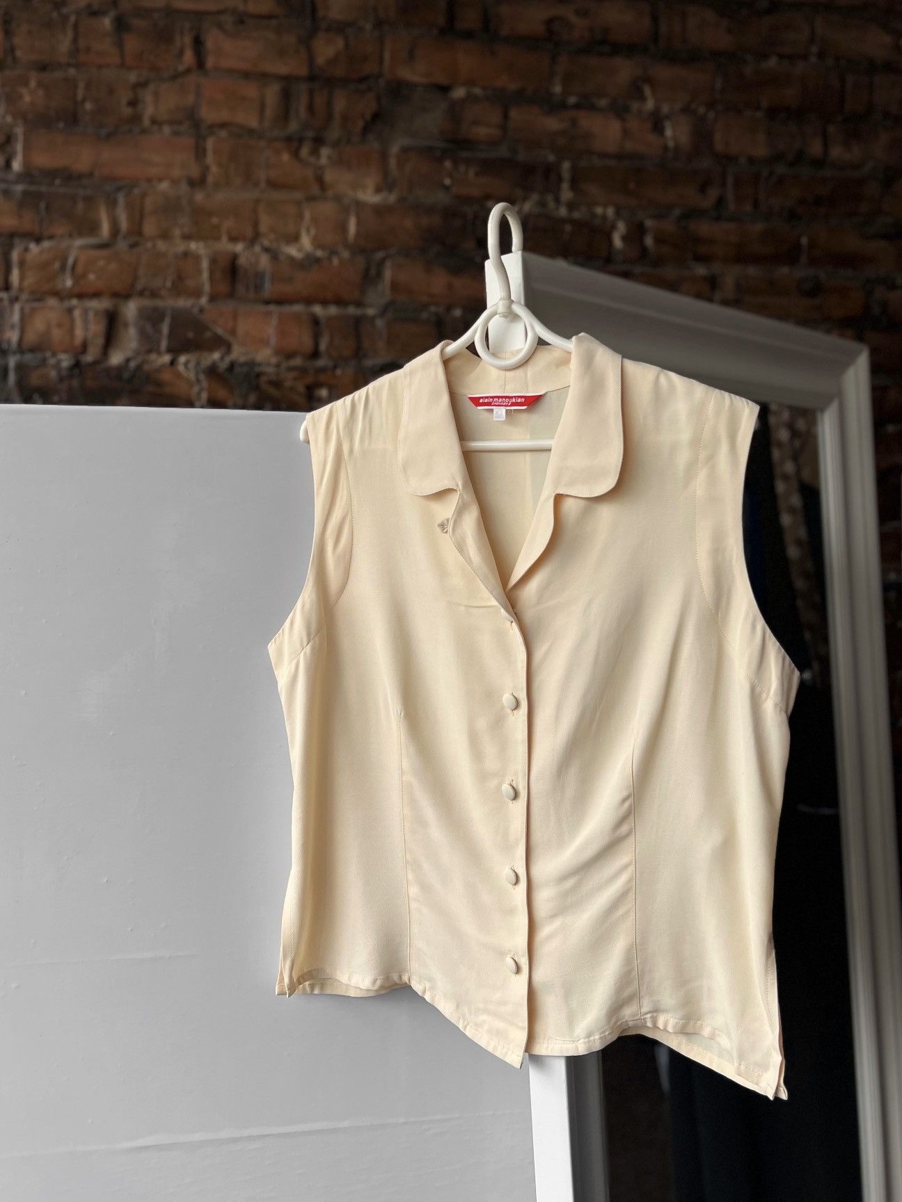 Vintage Alain Manoukian Vintage France Beige Button Blouse Top Size M / US 6-8 / IT 42-44 - 1 Thumbnail